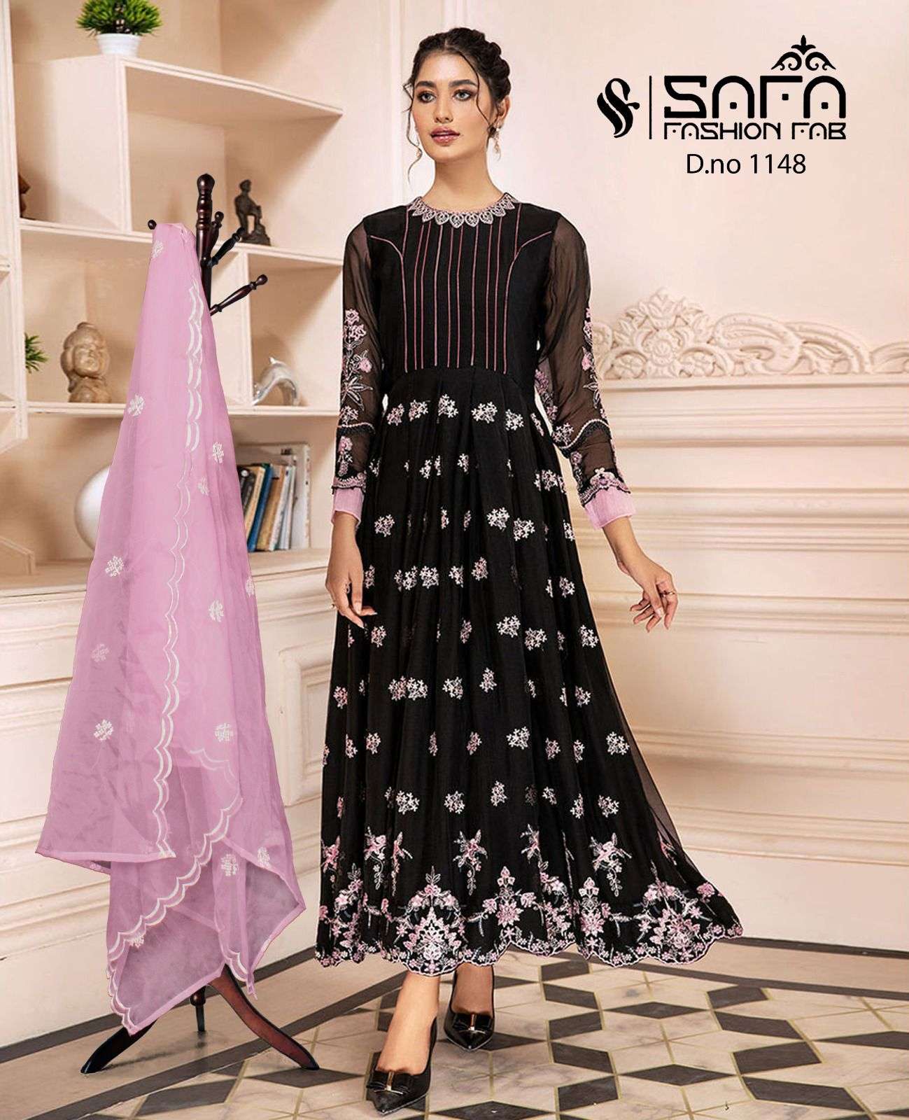 SAFA 1148 BY SAFA FASHION FAB HEAVY GEORGETTE WORK STITCHED DRESSES