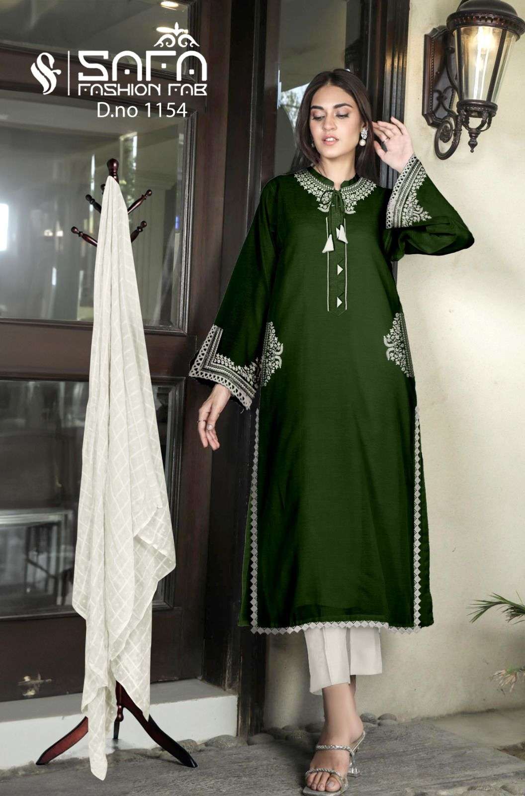 SAFA 1154 COLOURS BY SAFA FASHION FAB HEAVY FANCY WORK STITCHED DRESSES 