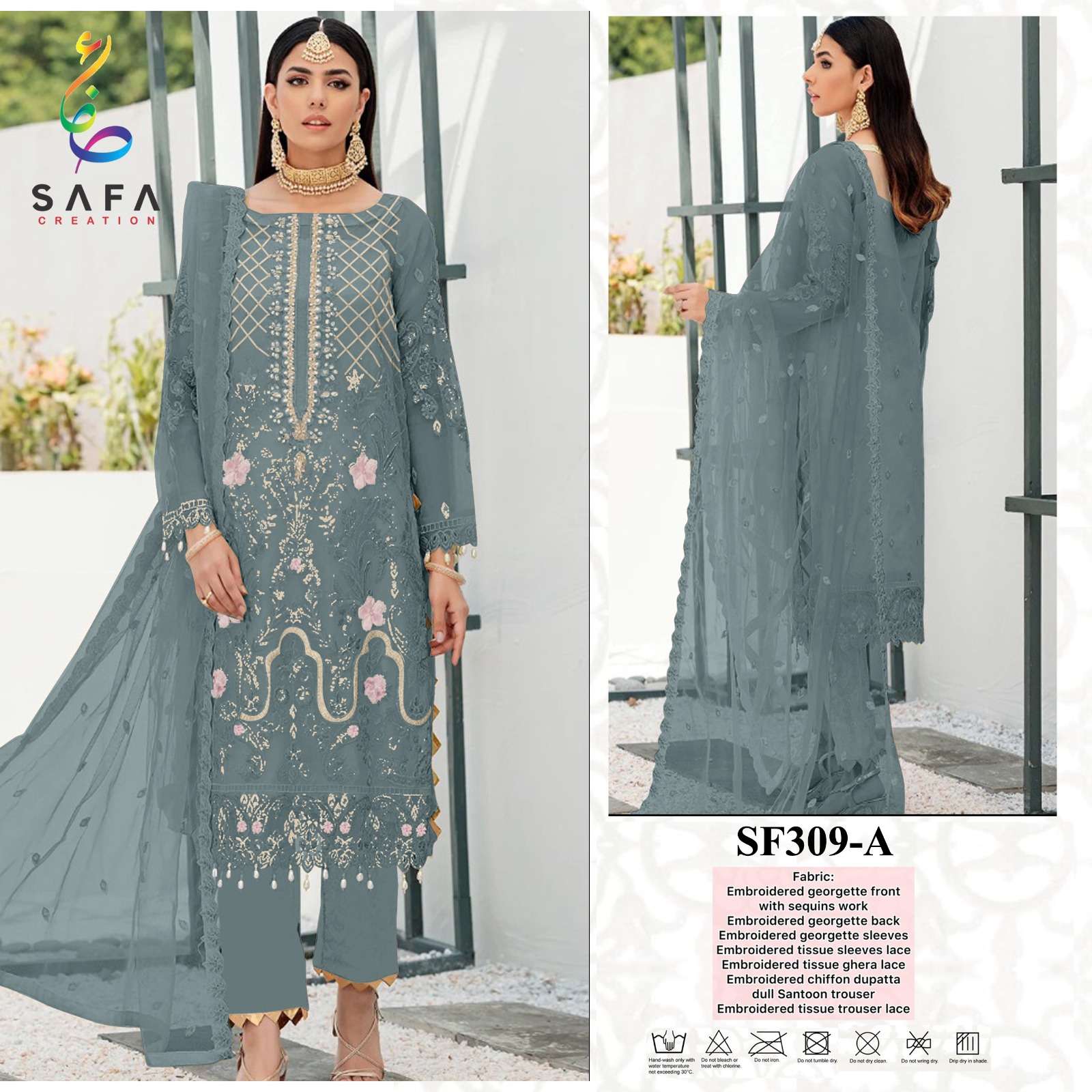 SAFA 309 COLOURS BY SAFA CREATION DESIGNER FAUX GEORGETTE DRESSES