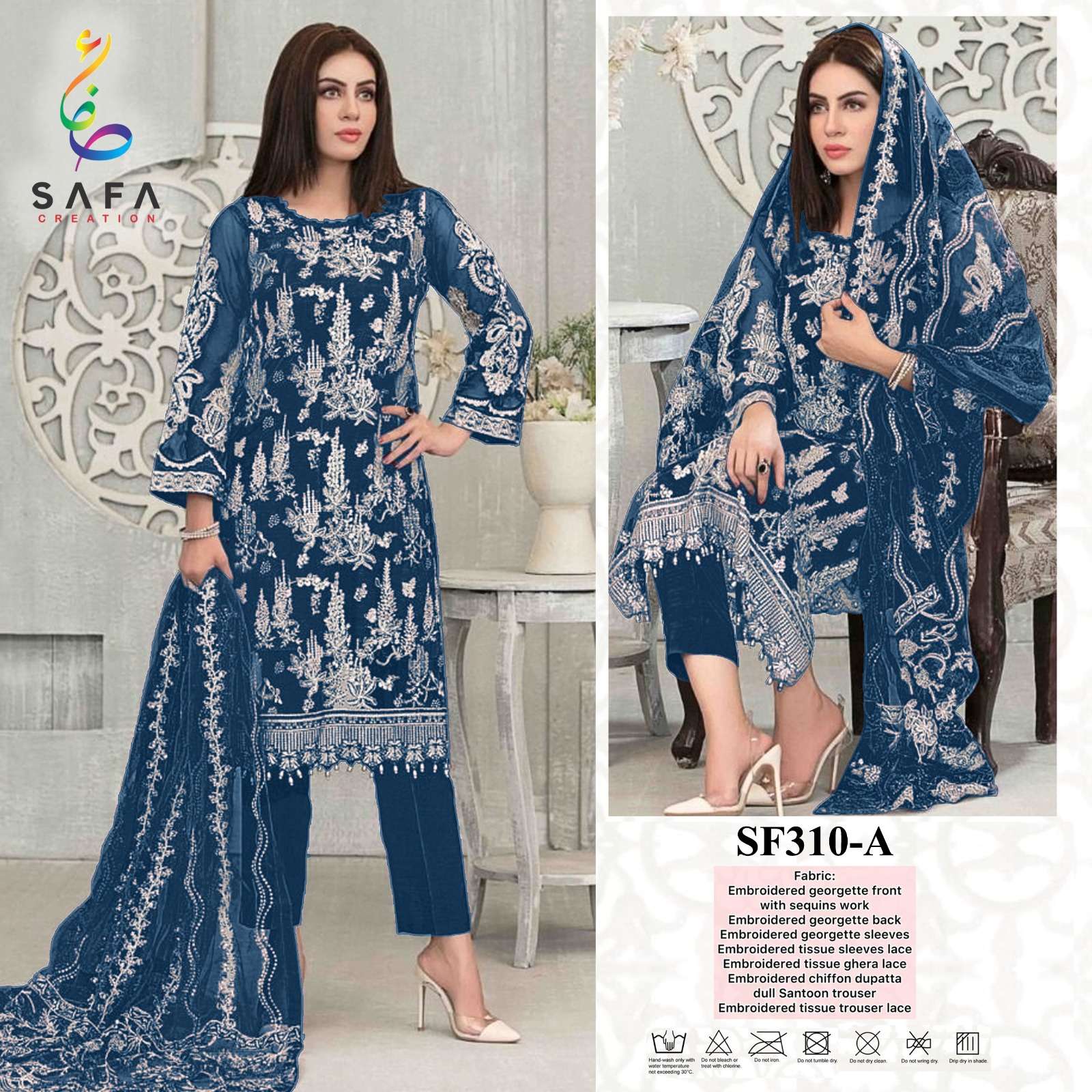 SAFA 310 COLOURS BY SAFA CREATION DESIGNER FAUX GEORGETTE DRESSES