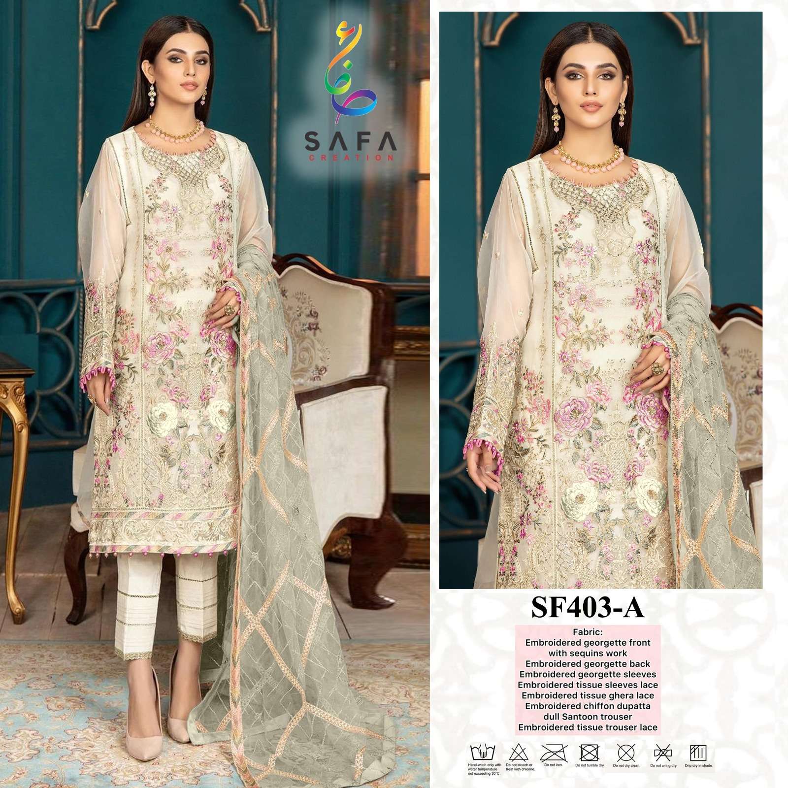 SAFA 403 COLOURS BY SAFA CREATION DESIGNER FAUX GEORGETTE DRESSES