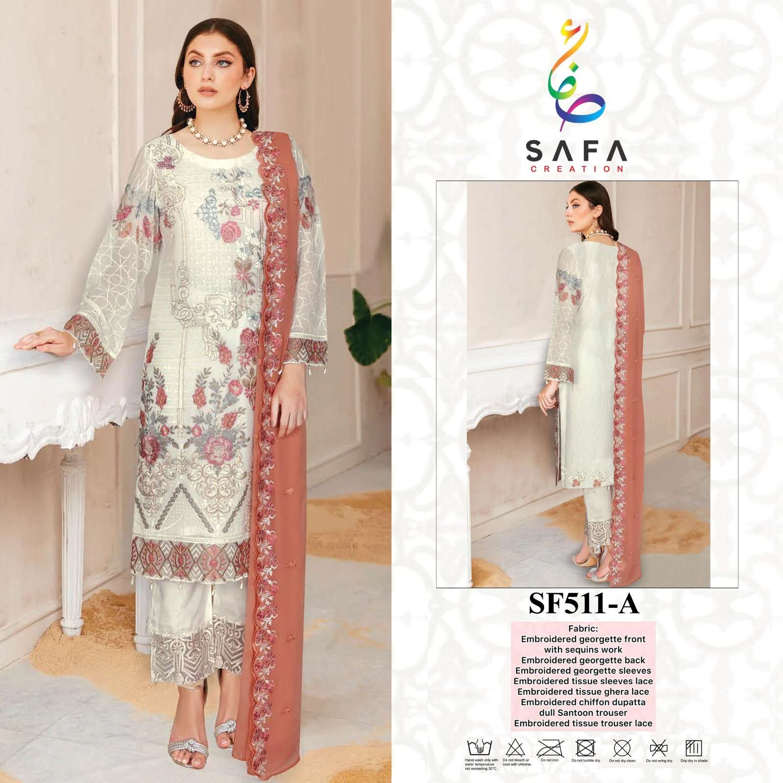 SAFA 511 COLOURS BY SAFA CREATION DESIGNER FAUX GEORGETTE DRESSES