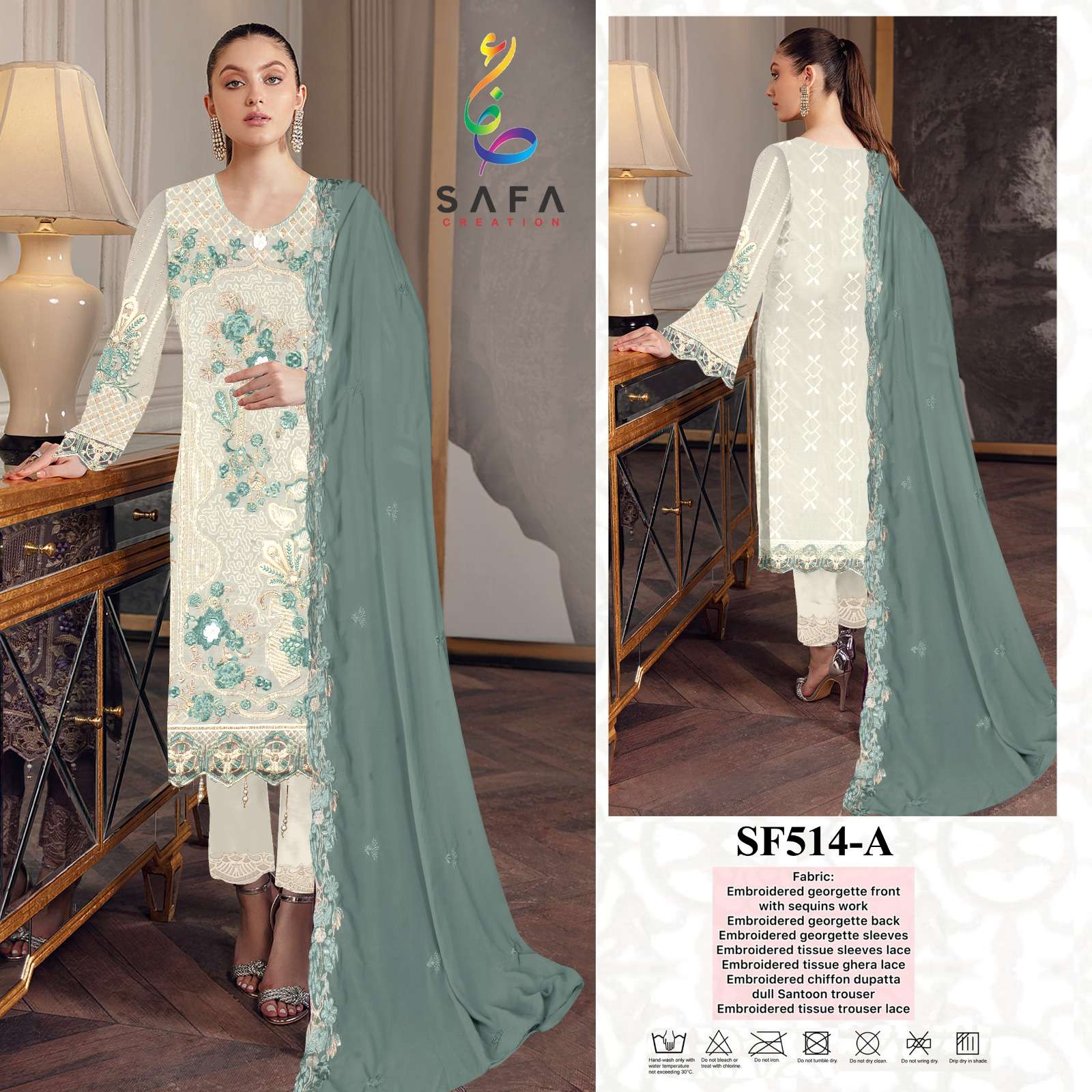 SAFA 514 COLOURS BY SAFA CREATION DESIGNER FAUX GEORGETTE DRESSES