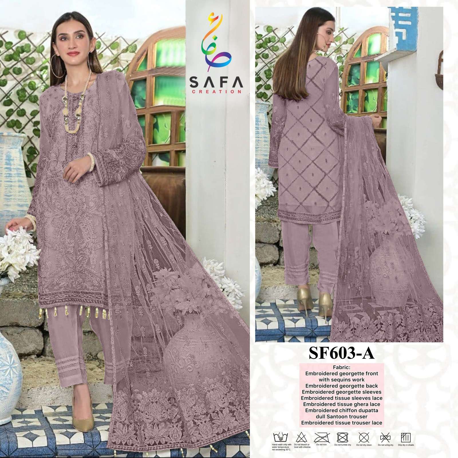 SAFA 603 COLOURS BY SAFA CREATION DESIGNER FAUX GEORGETTE DRESSES