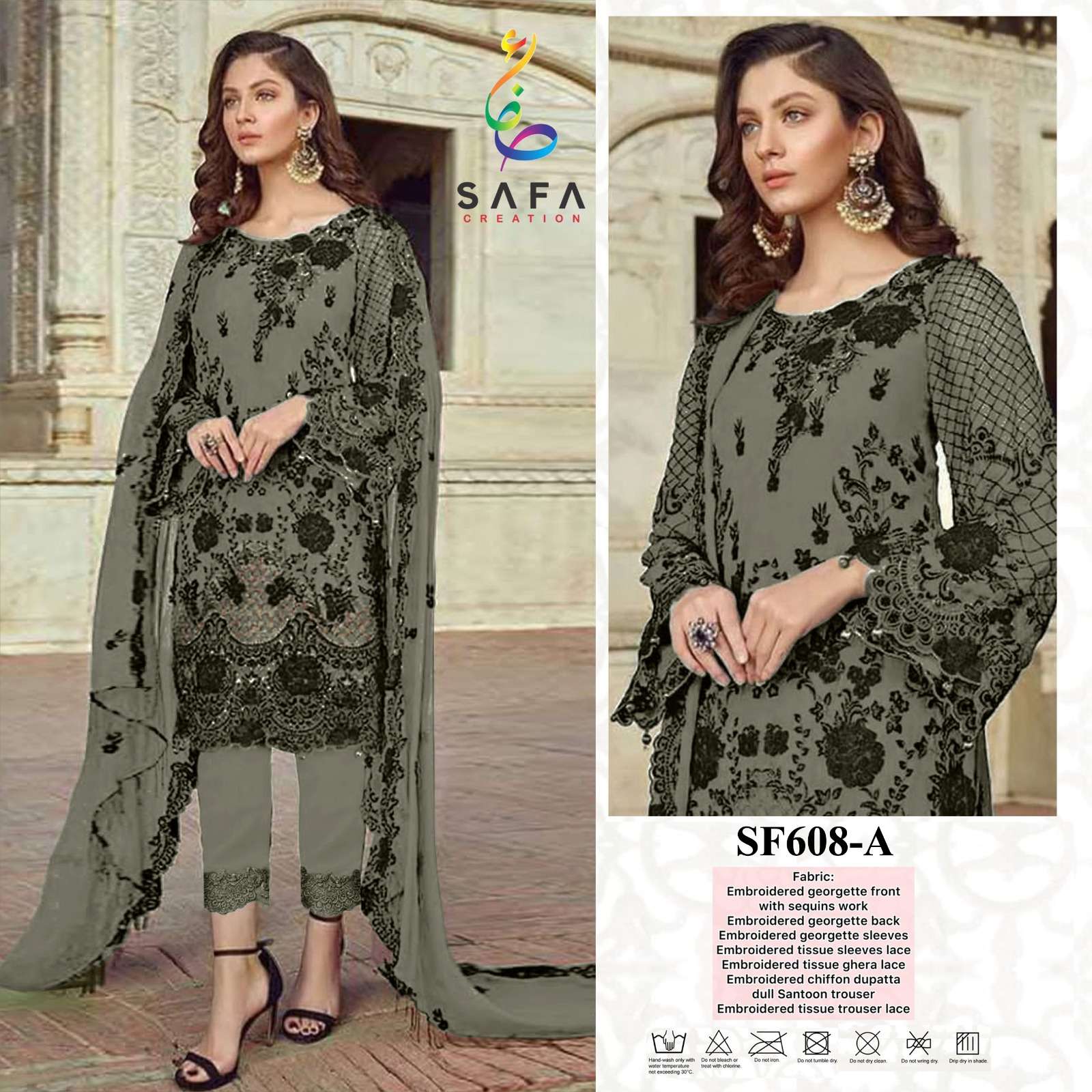 SAFA 608 COLOURS BY SAFA CREATION DESIGNER FAUX GEORGETTE DRESSES