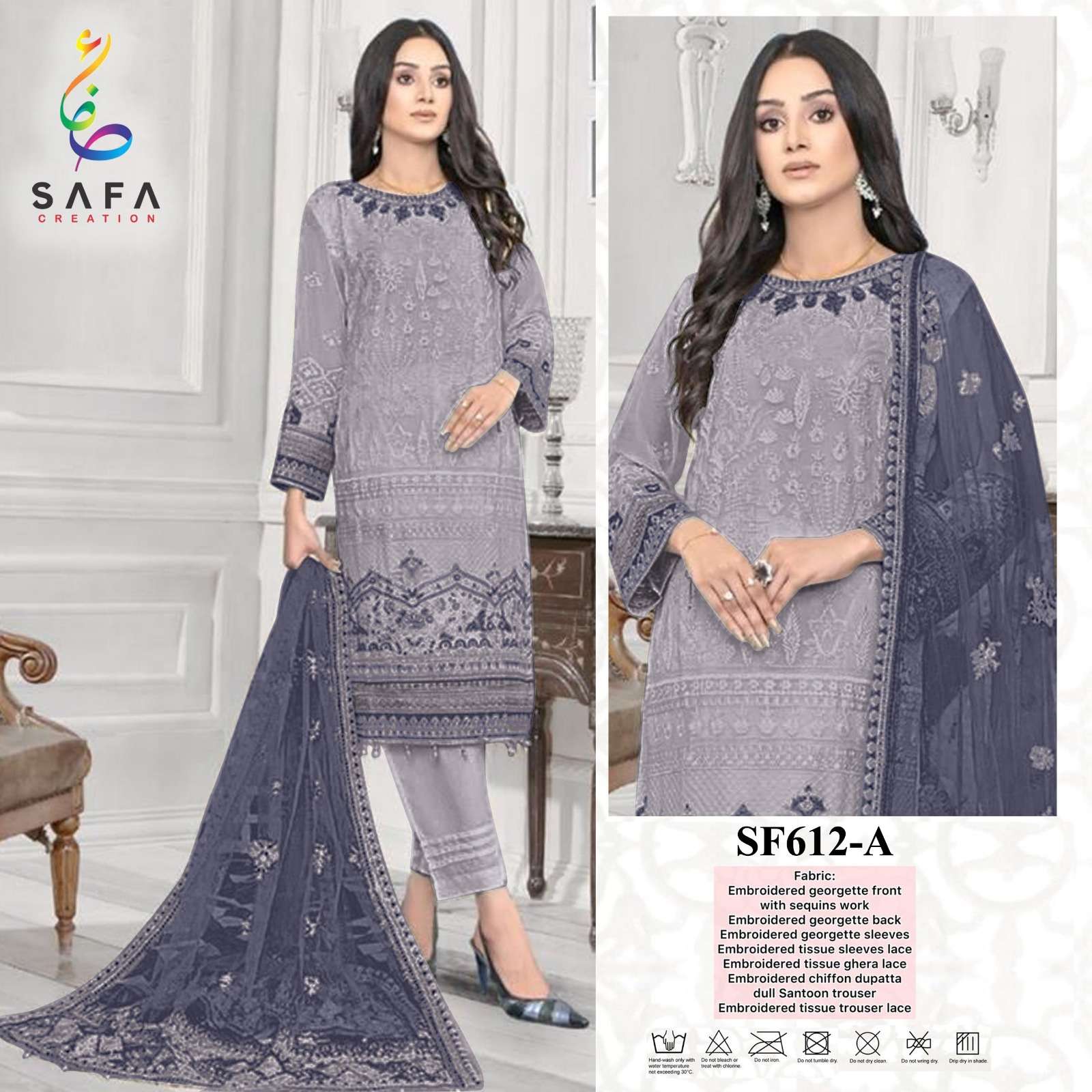 SAFA 612 COLOURS BY SAFA CREATION DESIGNER FAUX GEORGETTE DRESSES