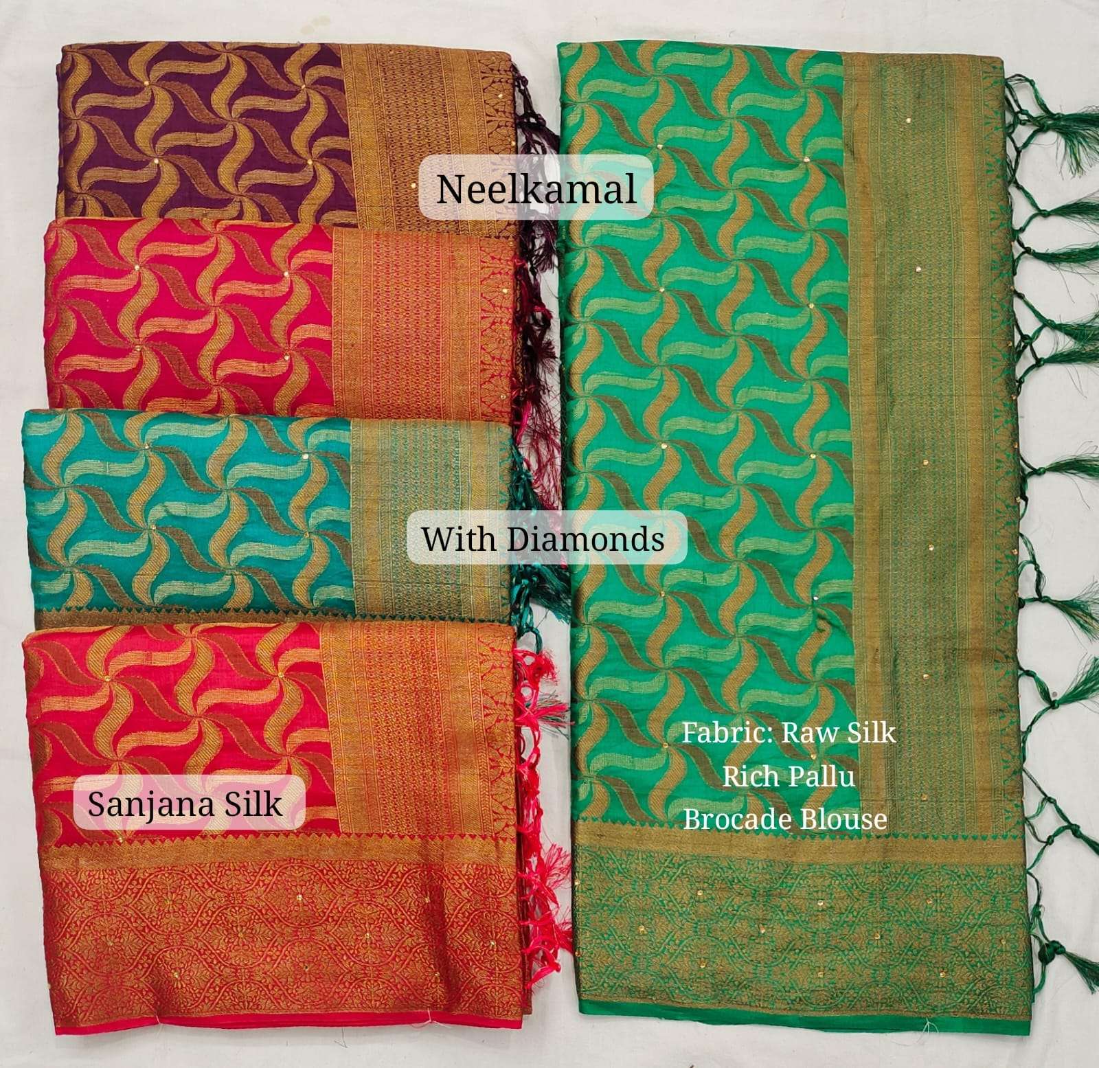 SANJANA SILK BY NEELKAMAL SAREES INDIAN LATEST DESIGNER VISCOSE SILK SAREES