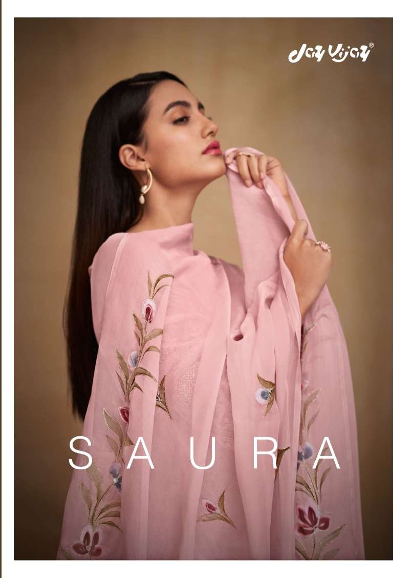 SAURA BY JAY VIJAY 8421 TO 8428 SERIES DESIGNER GEORGETTE DRESSES