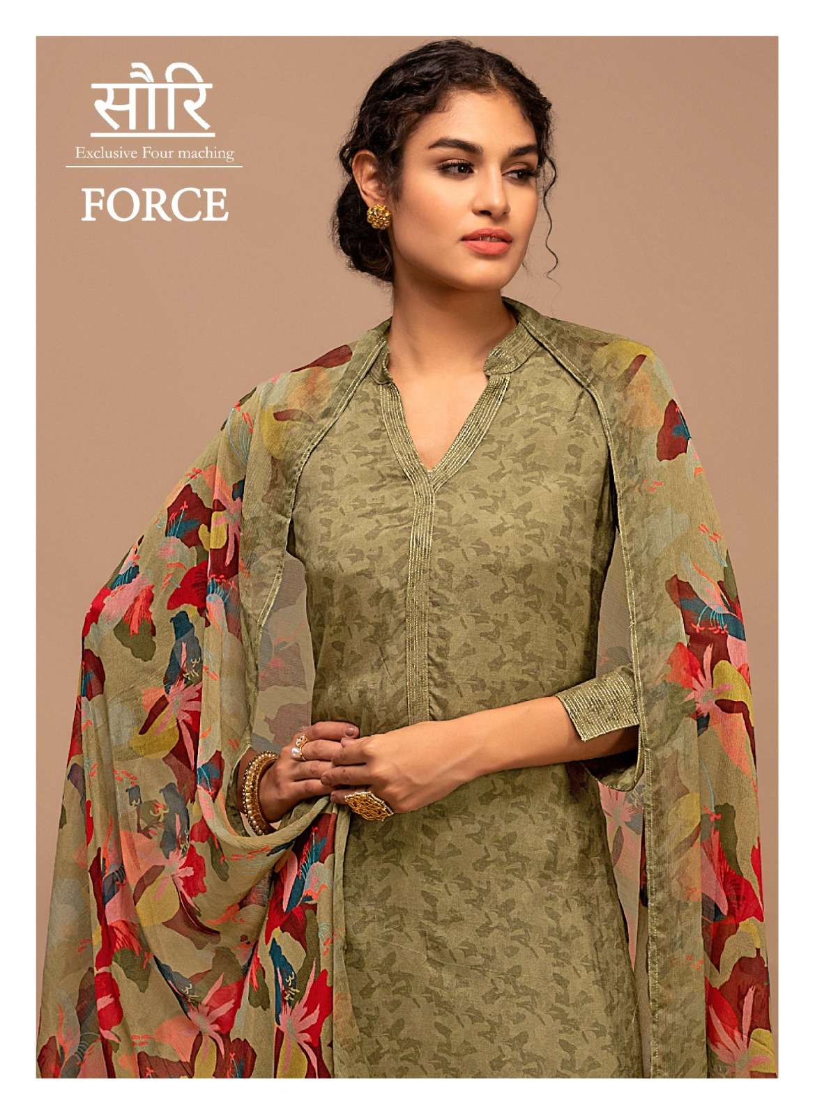 SAURI FORCE BY SAANJA 1821 TO 1823 SERIES HEAVY VISCOSE PRINTED WORK DRESSES