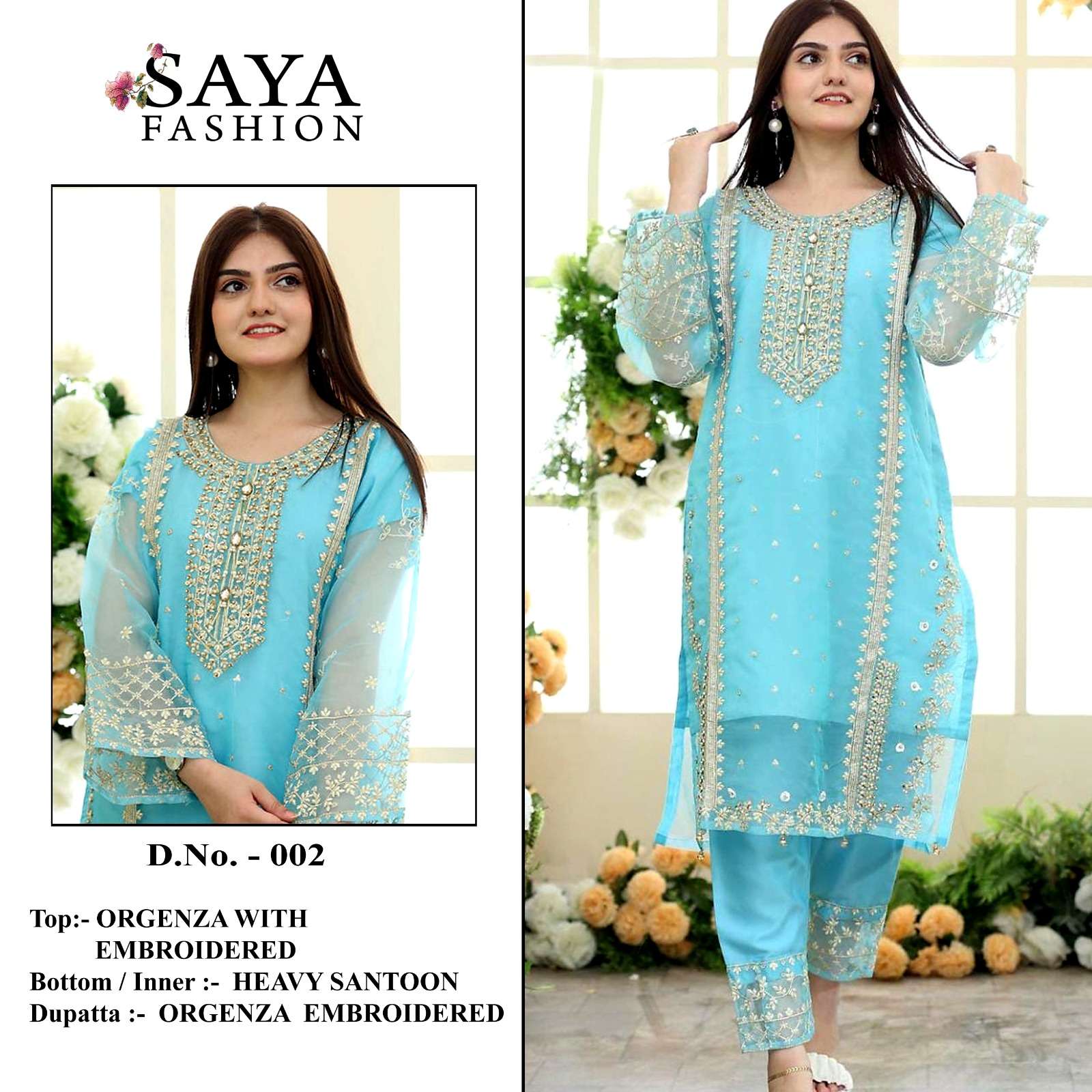 SAYA FASHION 002 BY ASLIWHOLESALE DESIGNER ORGANZA DRESSES