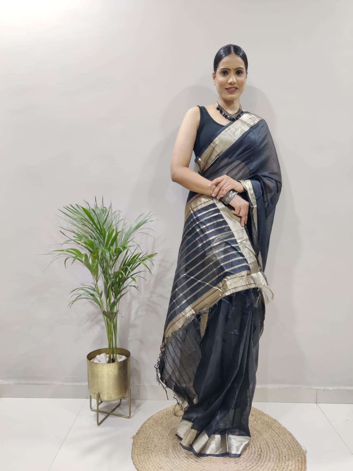 SC 149 BLACK  BY ASLIWHOLESALE DESIGNER SOFT READY COTTON SAREES