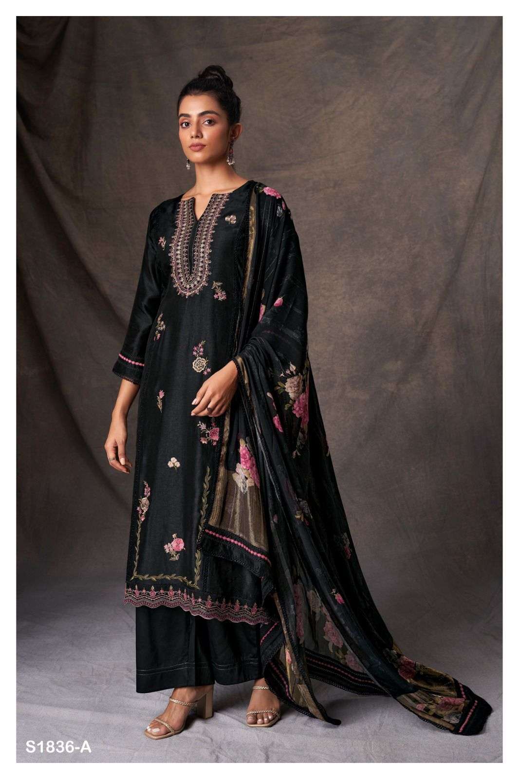 SCARLETT 1836 BY GANGA FASHIONS HEAVY PREMIUM BEMBERG SILK WORK DRESSE