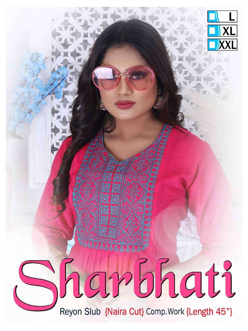 SHARBHATI BY ASLIWHOLESALE 1001 TO 1010 SERIES RAYON KURTIS