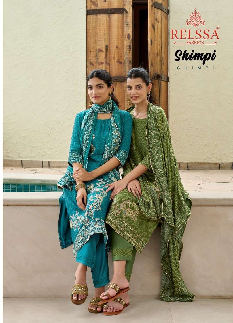 SHIMPI BY RELSSA 1001 TO 1003 SERIES PURE MUSLIN EMBROIDERY DRESSES