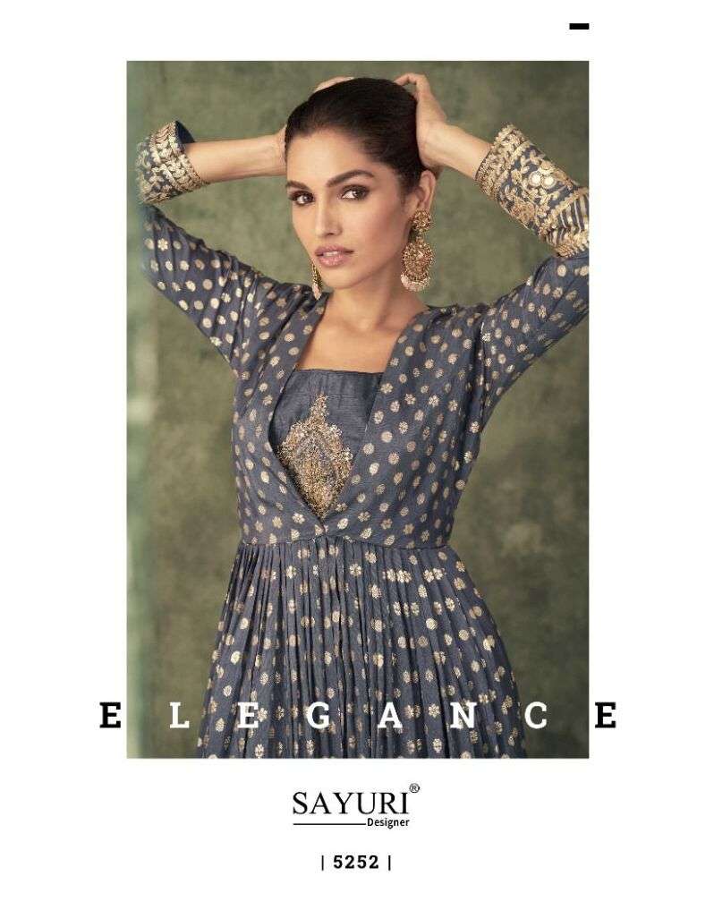 SHINE BY SAYURI 5252 TO 5255 SERIES HEAVY VISCOSE SILK EMBROIDERY DRESSES