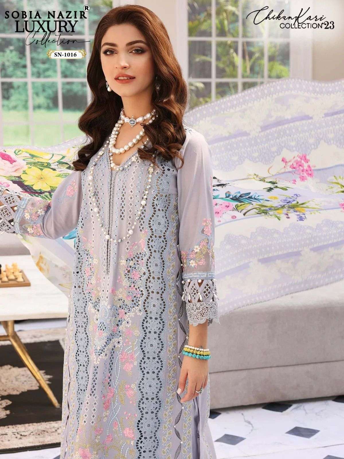 SOBIA NAZIR SN-1016 BY ASLIWHOLESALE LAWN COTTON PAKISTANI DRESSES