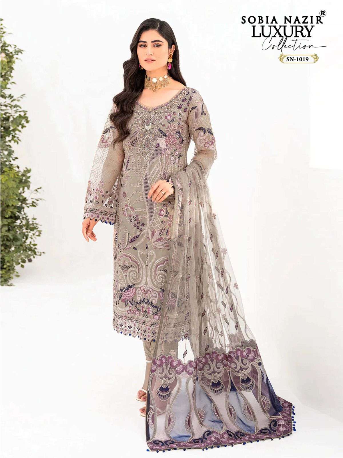 SOBIA NAZIR SN-1019 BY ASLIWHOLESALE HEAVY FOUX GORGETTE PAKISTANI DRESS