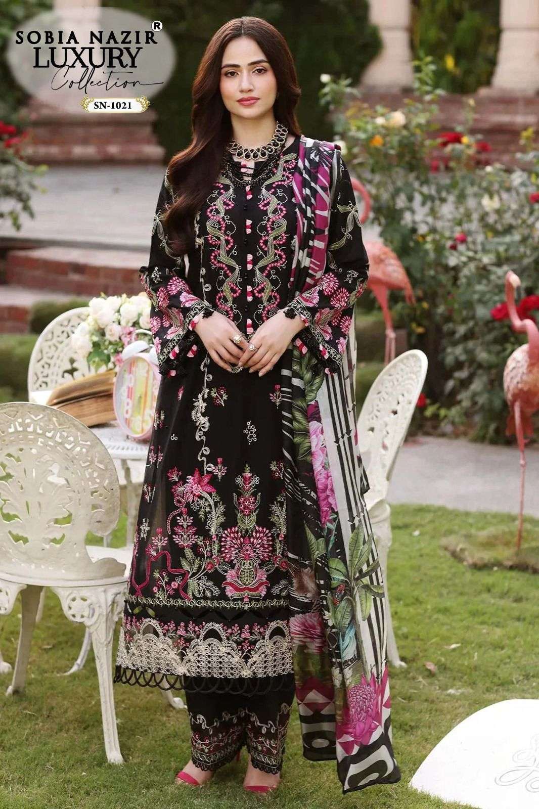 SOBIA NAZIR SN-1021 NX BY ASLIWHOLESALE LAWN COTTON PAKISTANI DRESSES