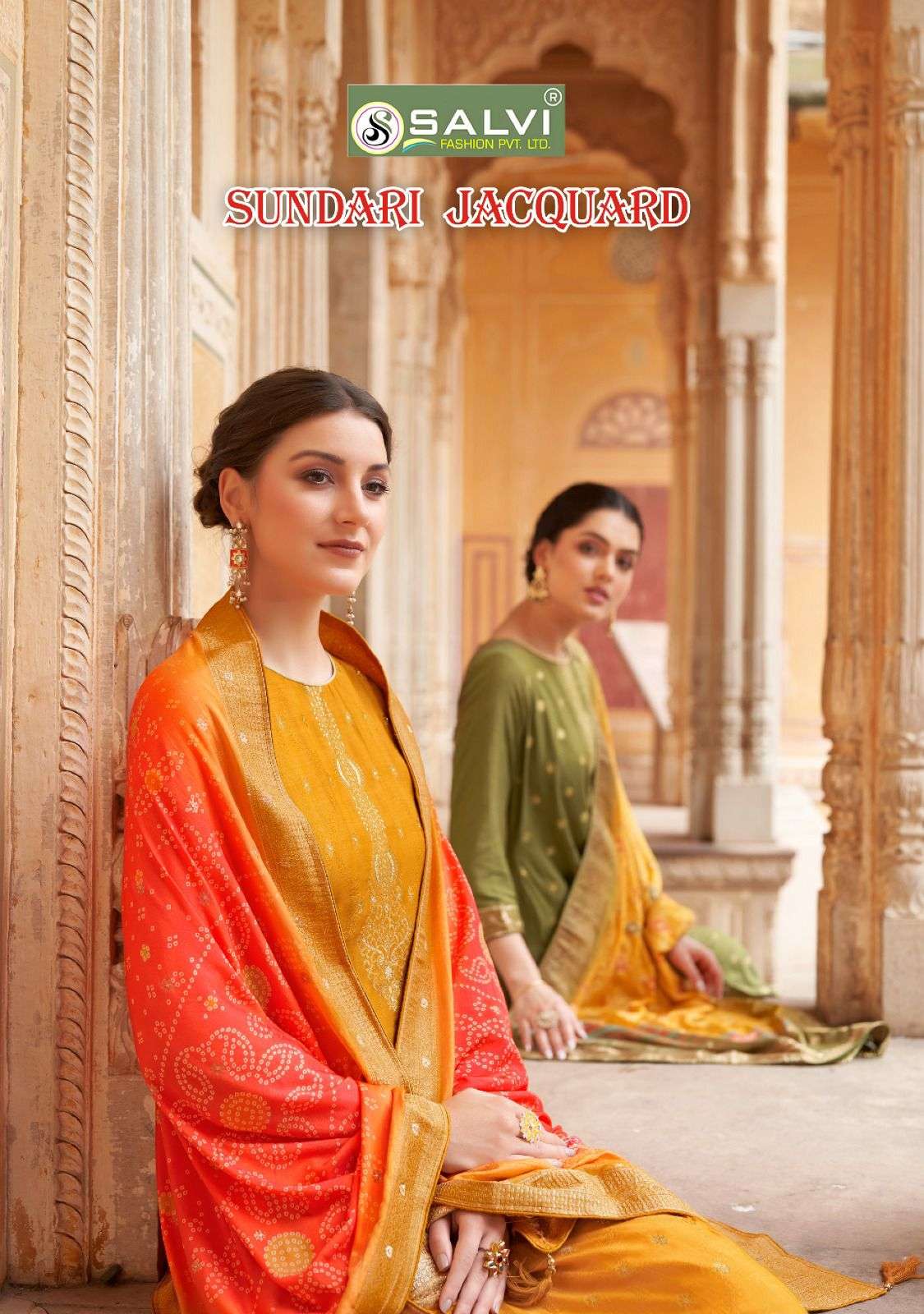 SUNDARI JACQUARD BY SALVI FASHION 3001 TO 3006 SERIES SILK EMBROIDERY DRESSES