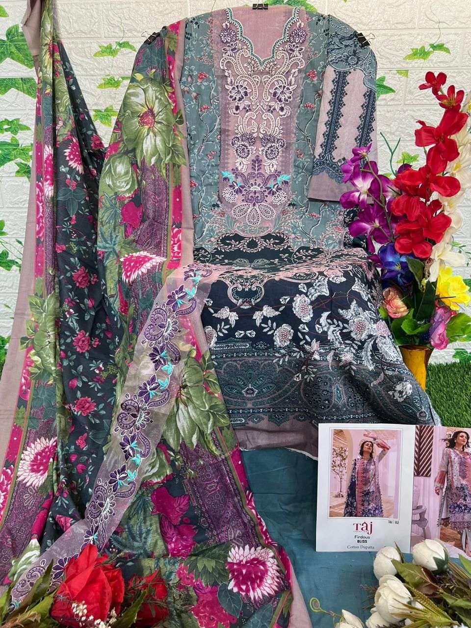 TAJ CREATION FIRDOUS BLISS BY ASLIWHOLESALE DESIGNER HEAVY COTTON DRESSES