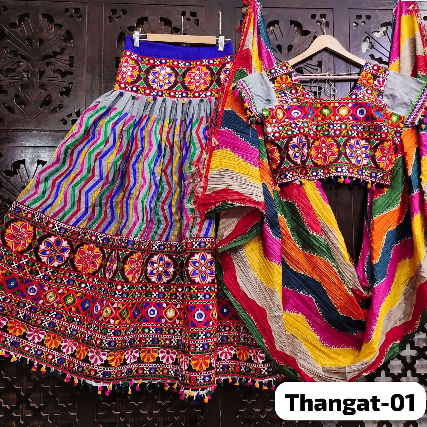 THANGAT VOL-2 BY ASLIWHOLESALE DESIGNER COTTON NAVRATRI LEHENGAS