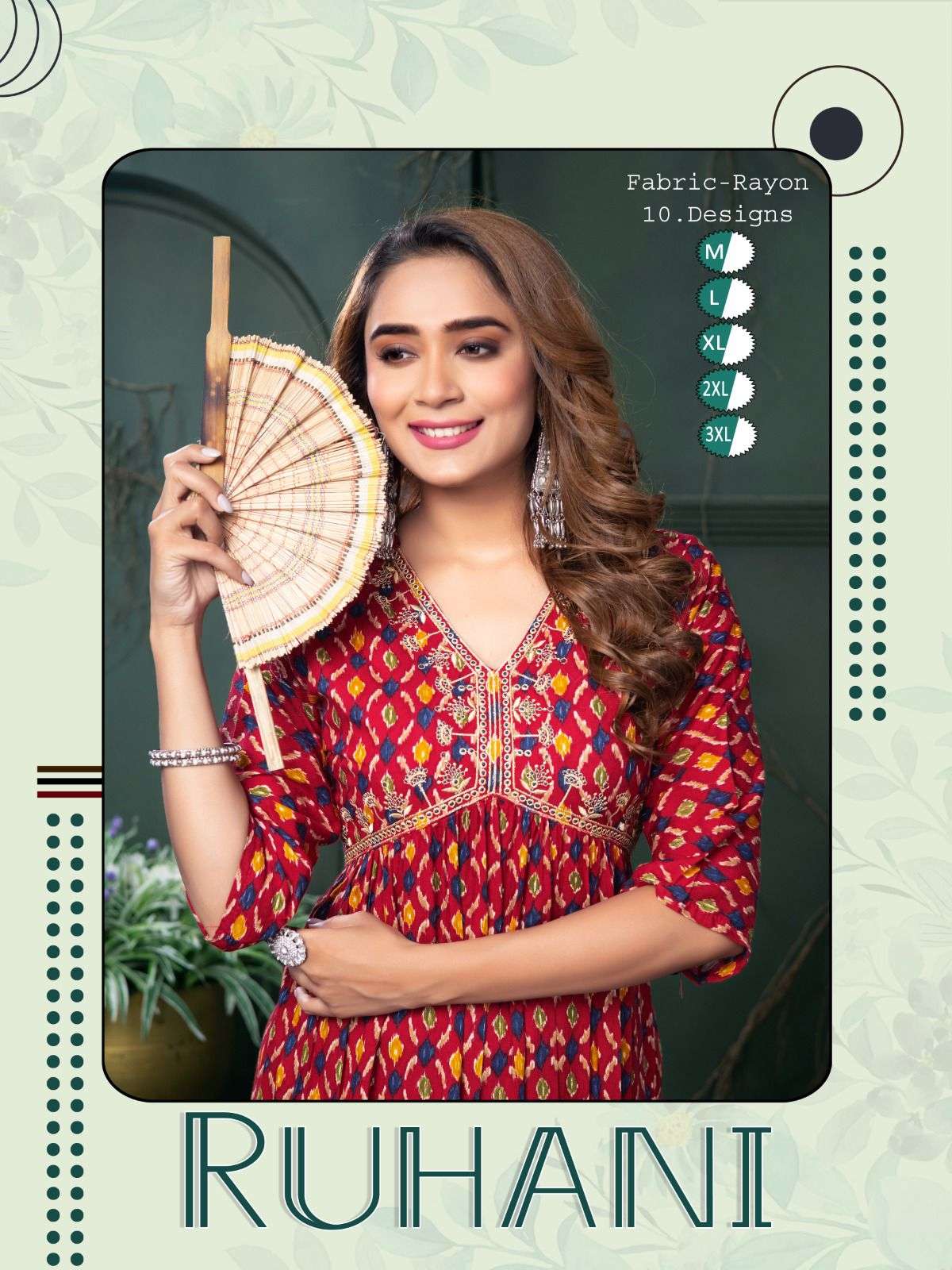 TRENDY RUHANI VOL-1 BY ASLIWHOLESALE 01 TO 10 SERIES RAYON KURTIS