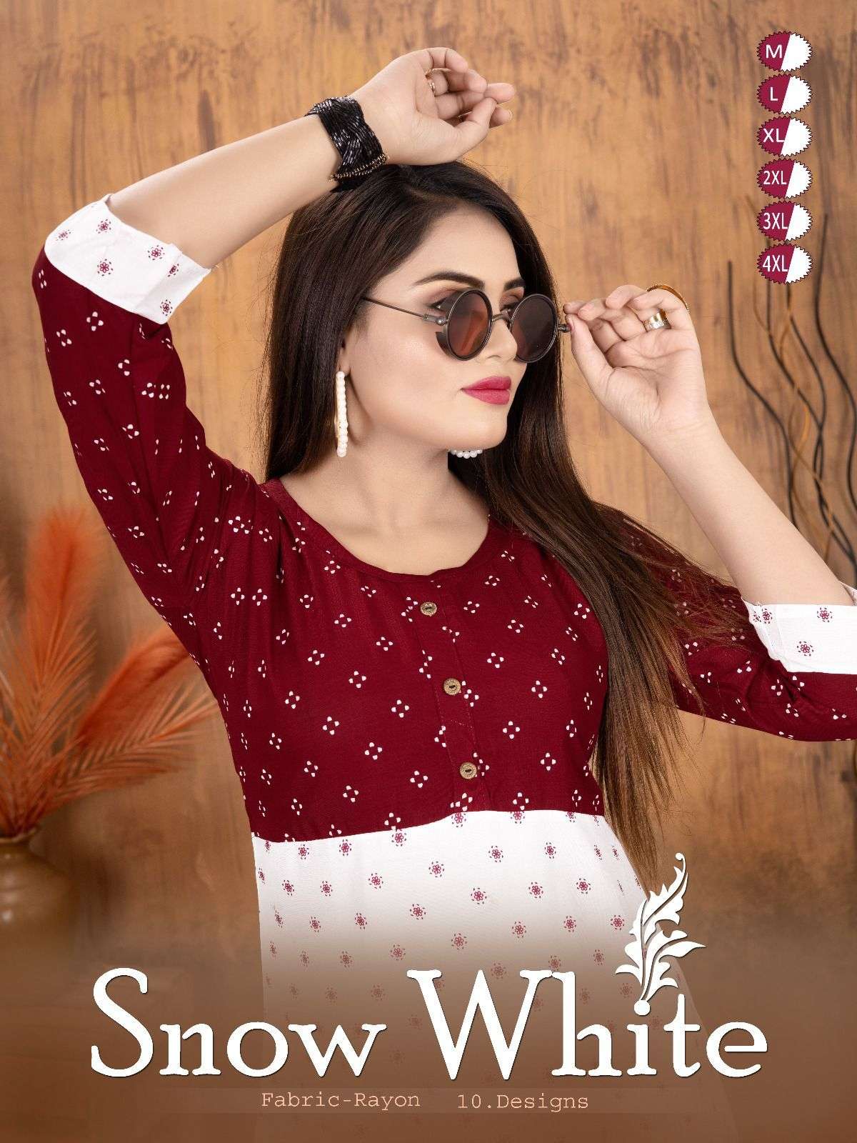 TRENDY SNOW WHITE BY ASLIWHOLESALE RAYON EMBROIDERY KURTIS