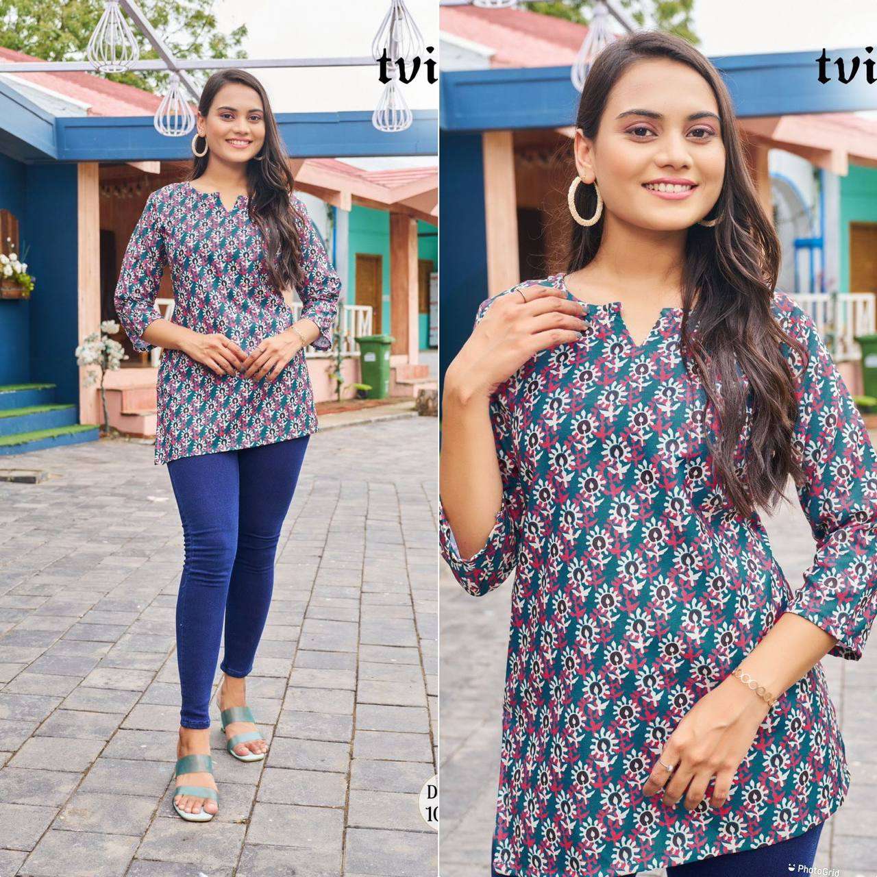 TWISHA VOL-1 BY ASLIWHOLESALE DESIGNER FACNY COTTON PRINT TOPS