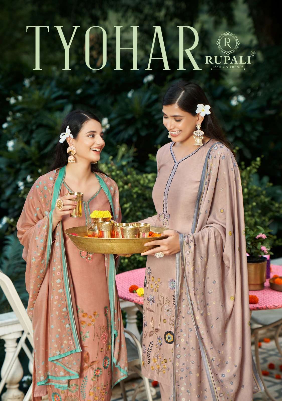 TYOHAR BY RUPALI FASHION TRENDS 9901 TO 9906 SERIES PURE MUSLIN PRINTED DRESSES