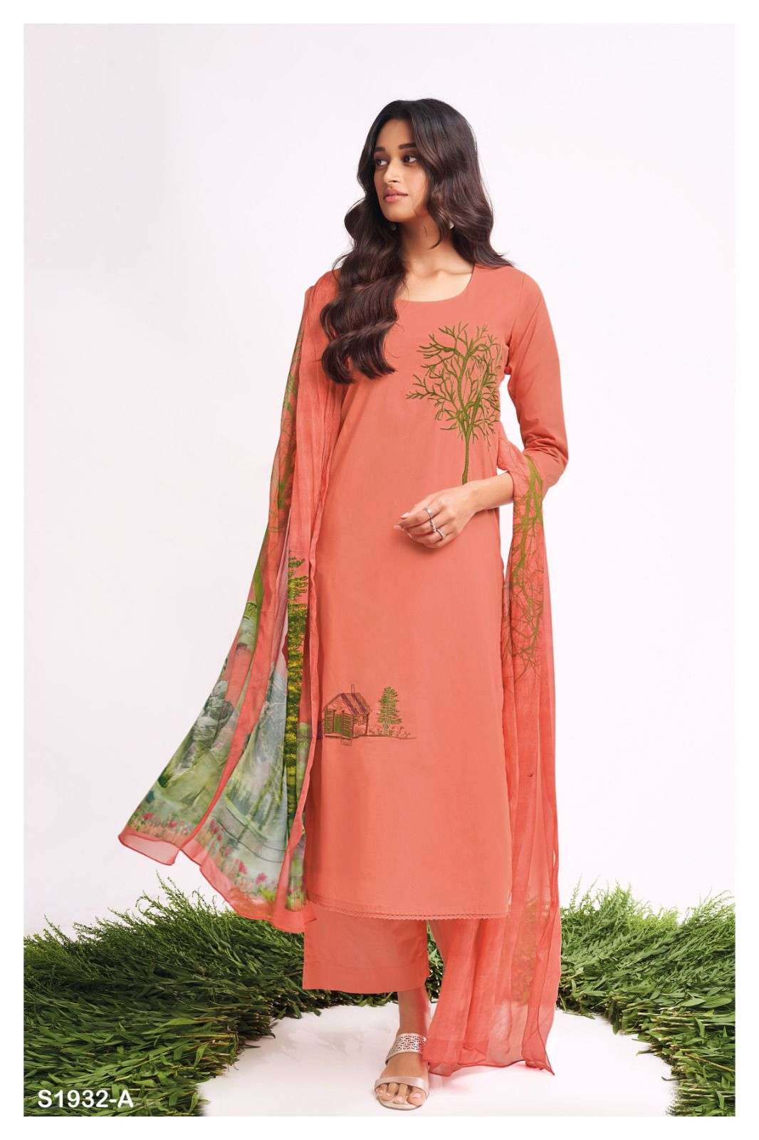 UNNI 1932 BY GANGA FASHIONS PREMIUM COTTON PRINTED WORK DRESSES