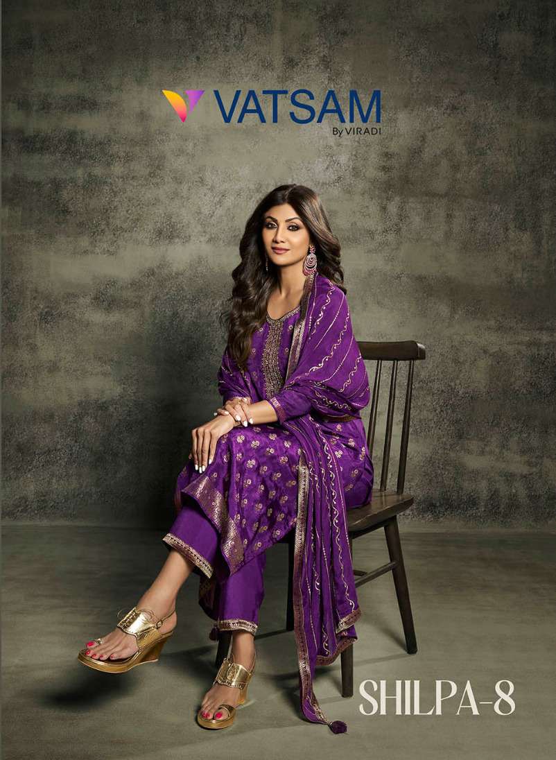 VATSAM SHILPA VOL-8 BY VIRADI 871 TO 876 SERIES VISCOSE DOLA DRESSES