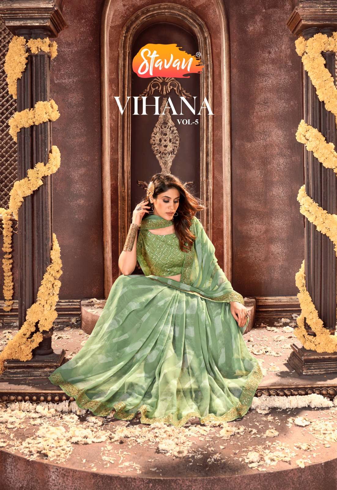 VIHANA VOL-5 BY STAVAN 5001 TO 5010 GEORGETTE EMBROIDERED SAREES