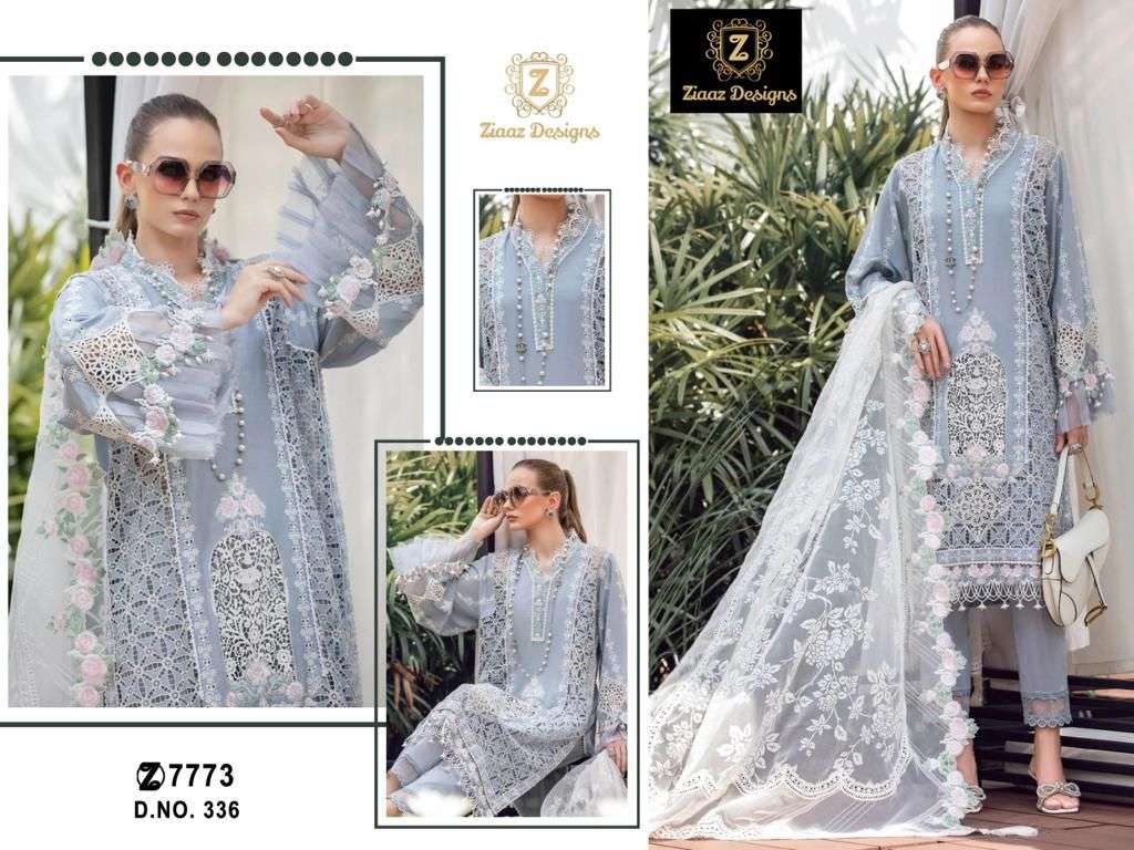 ZIAAZ 336 HIT DESIGN BY ZIAAZ DESIGNS HEAVY COTTON EMBROIDERED DRESS