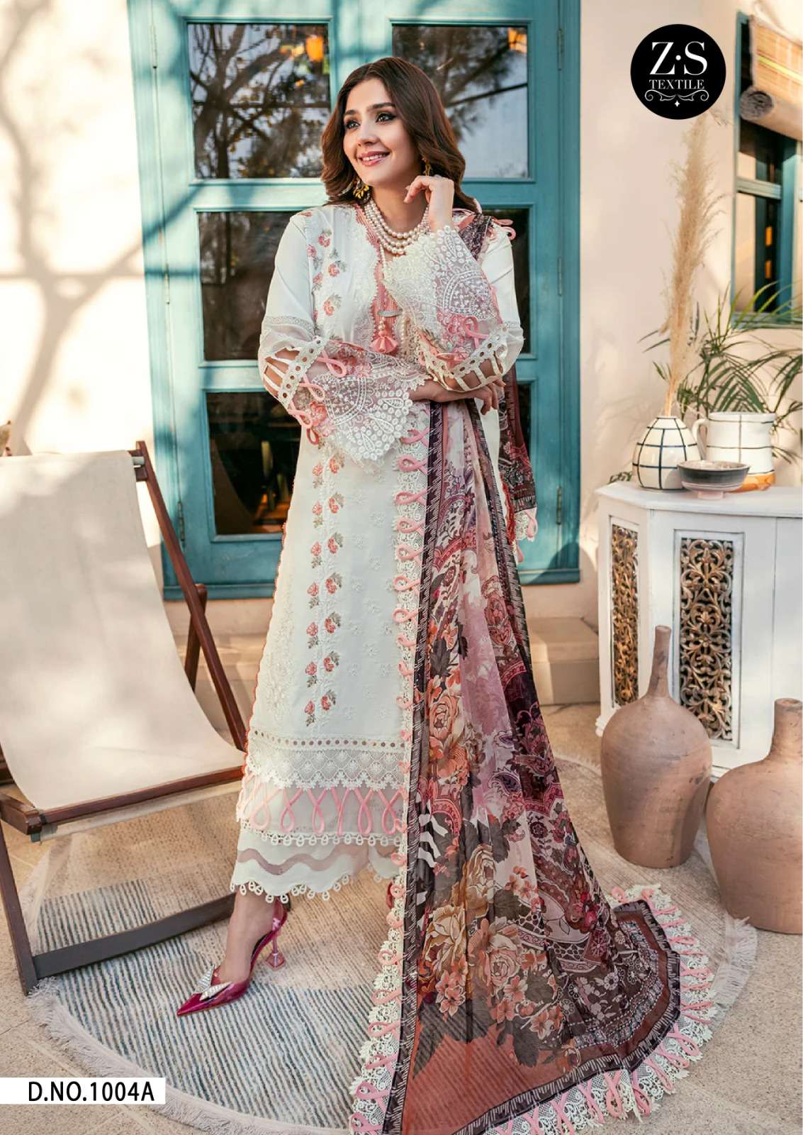 ZS-OMBRE 1004 BY ASLIWHOLESALE DESIGNER RAYON WORK PAKISTANI DRESS