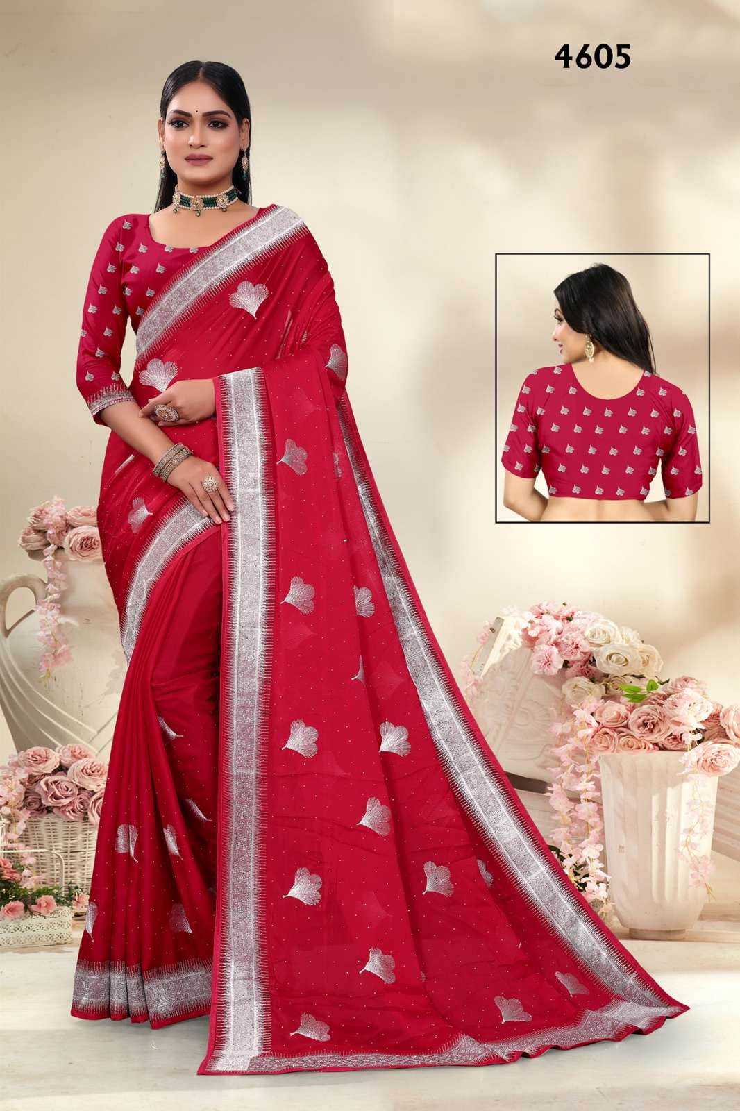 4605 COLOURS BY ASLIWHOLESALE FANCY RANGOLI SILK WORK SAREE