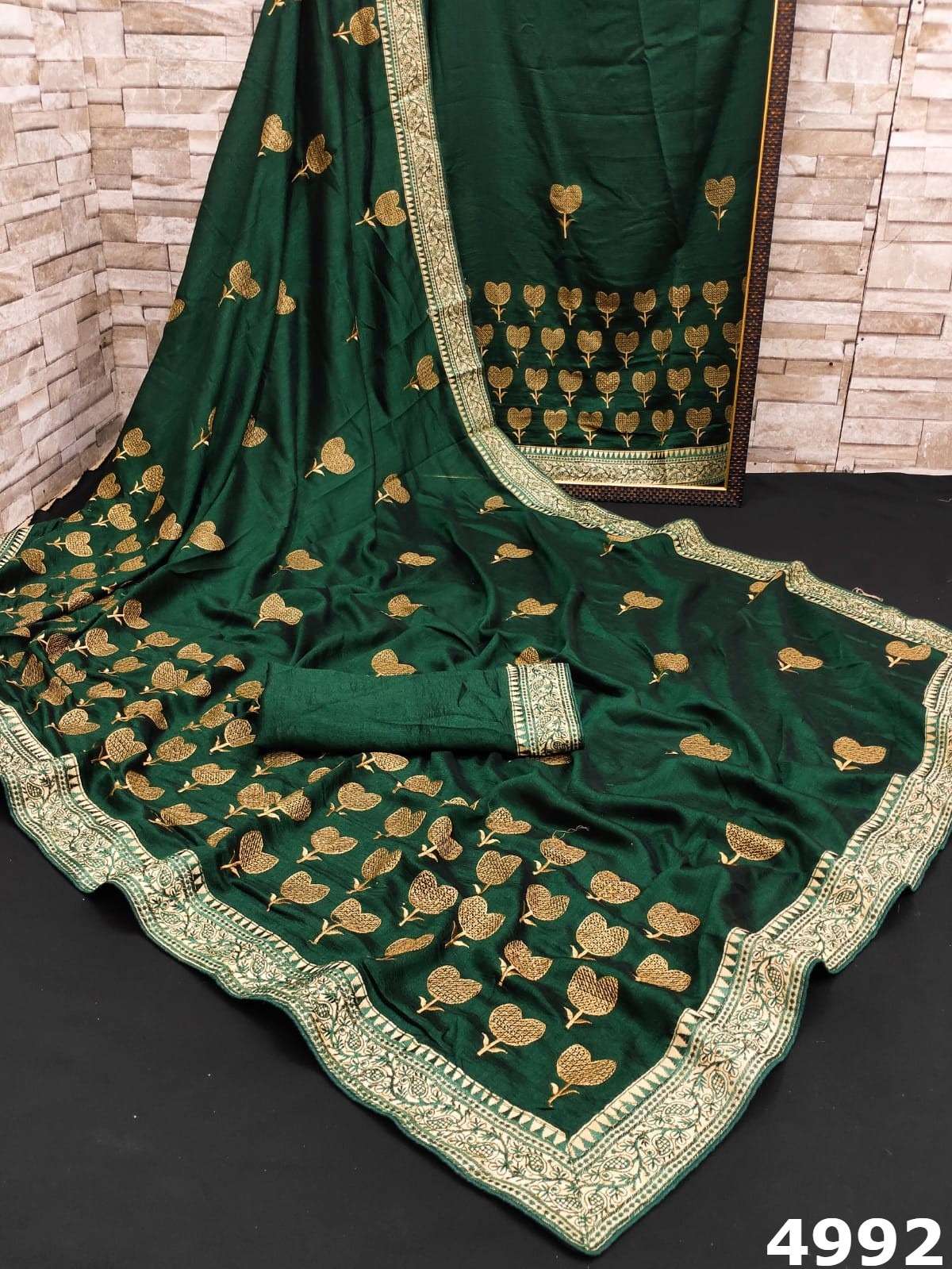 4992 COLOURS BY ASLIWHOLESALE FANCY DESIGNER VICHITRA SILK SAREE