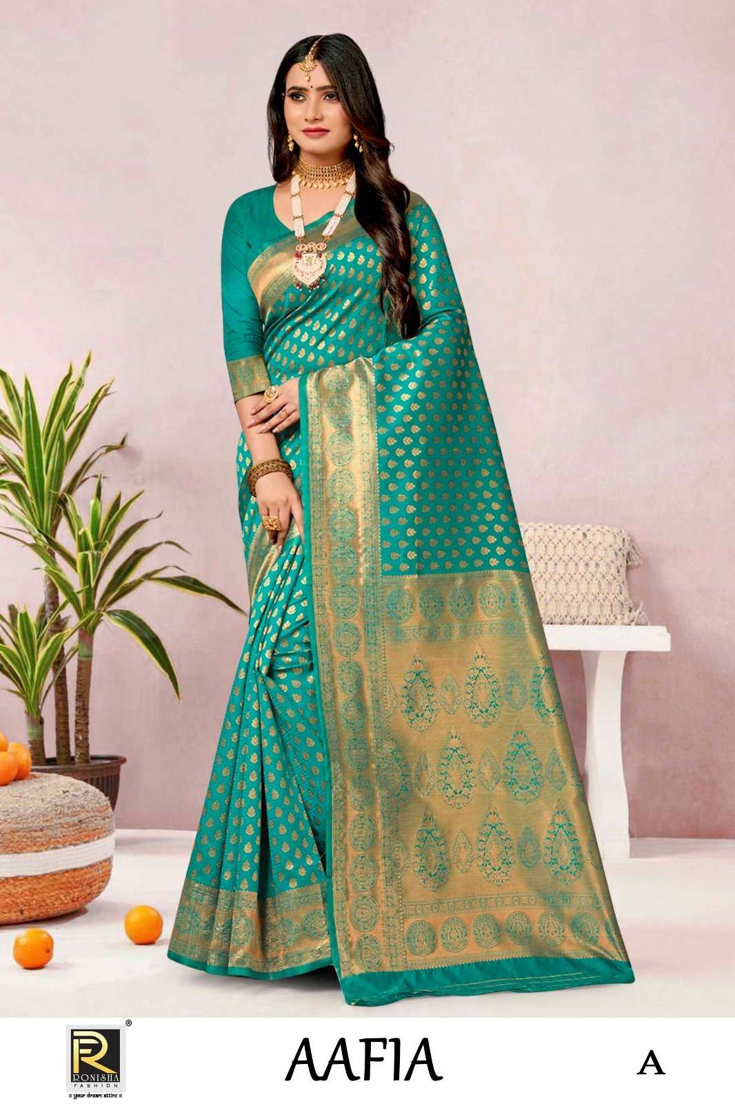 AAFIA BY RONISHA FASHION DESIGNER FANCY BANARASI SILK SAREES