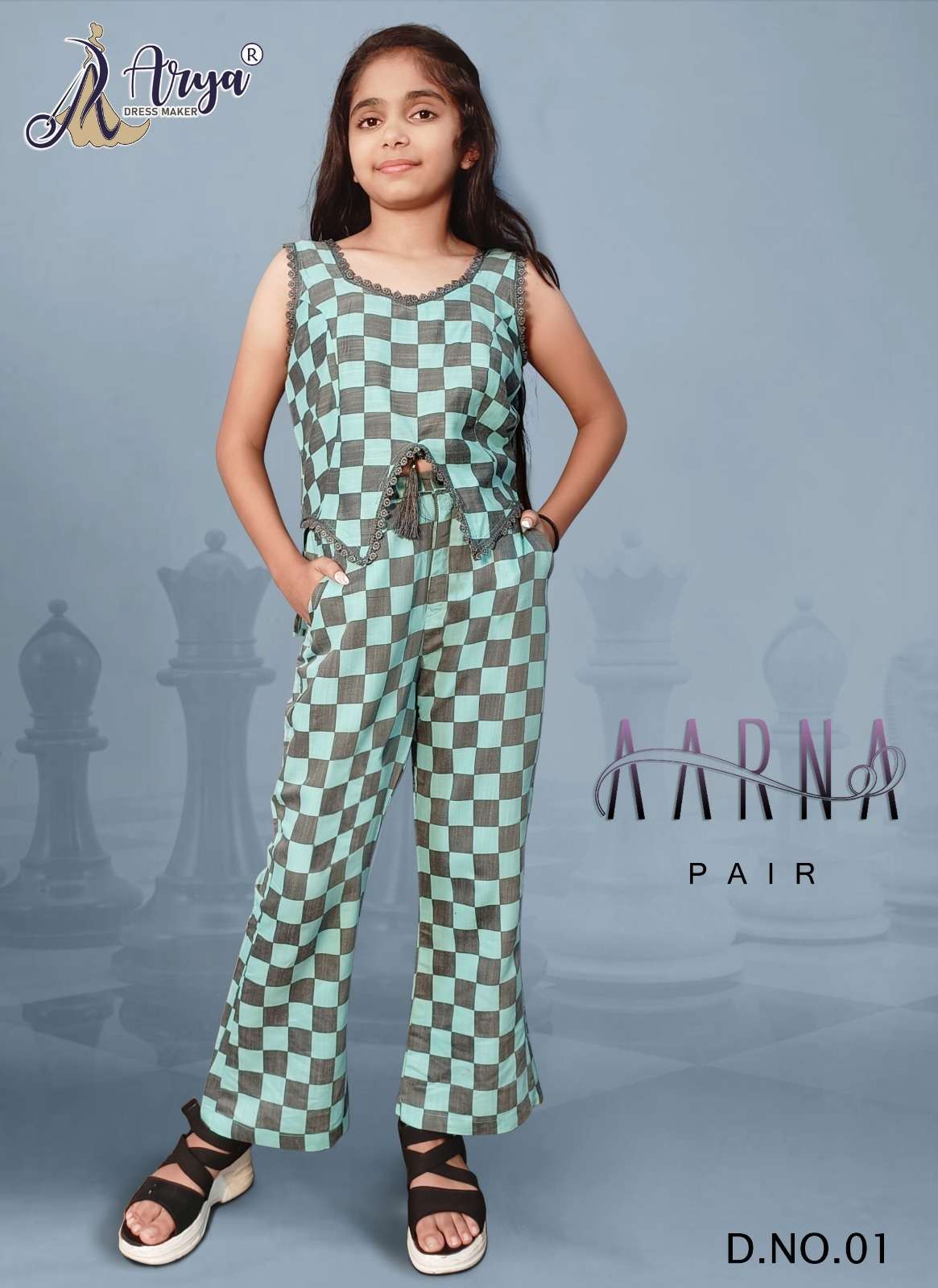 AARNA PAIR BY ARYA DRESS MAKER 01 TO 04 SERIES DESIGNER MUSLIN TOPS WITH PANTS