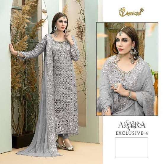 AAYRA EXCLUSIVE VOL-4 BY COSMOS GEORGETTE EMBROIDERY PAKISTANI DRESSES