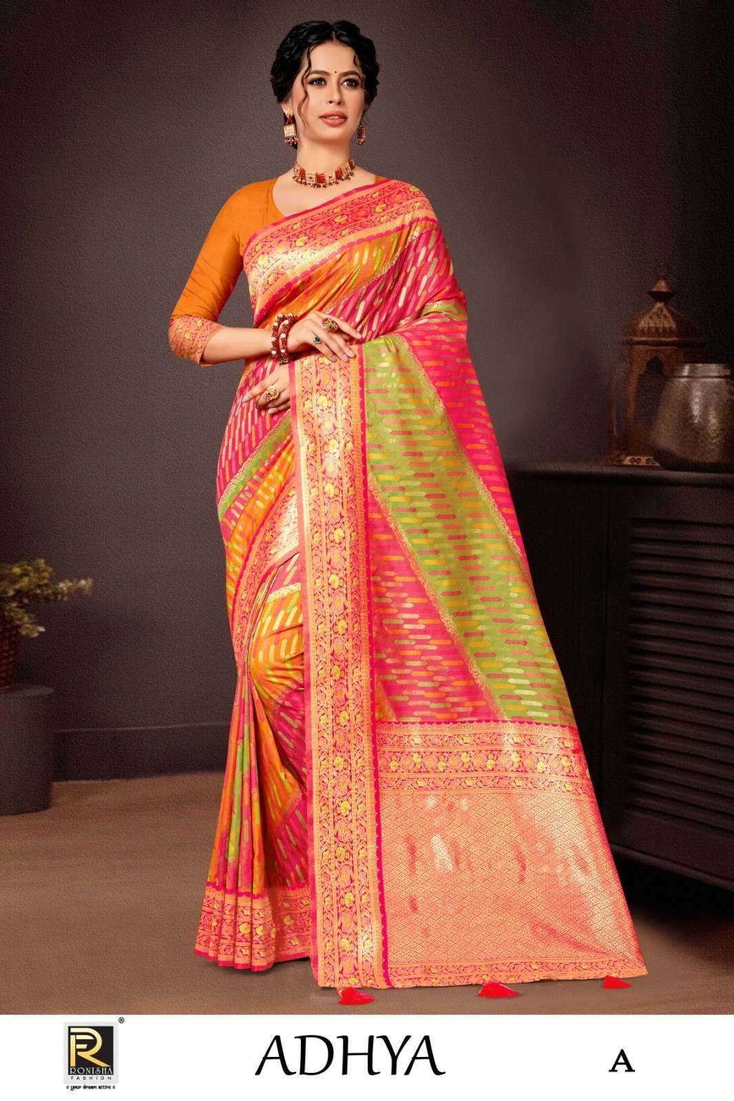 ADHYA BY RONISHA FASHION DESIGNER FANCY BANARASI SILK SAREES