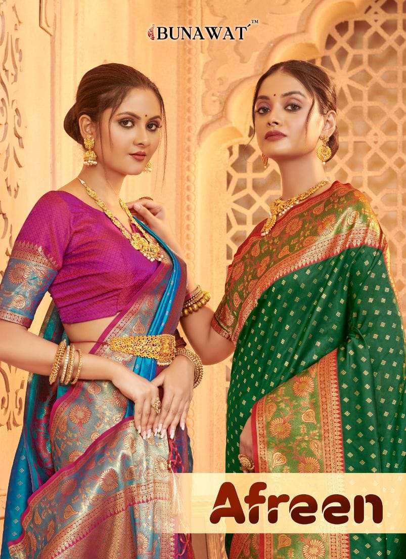 AFREEN BY BUNAWAT 1001 TO 1006 SERIES BANARASI SILK WORK SAREES