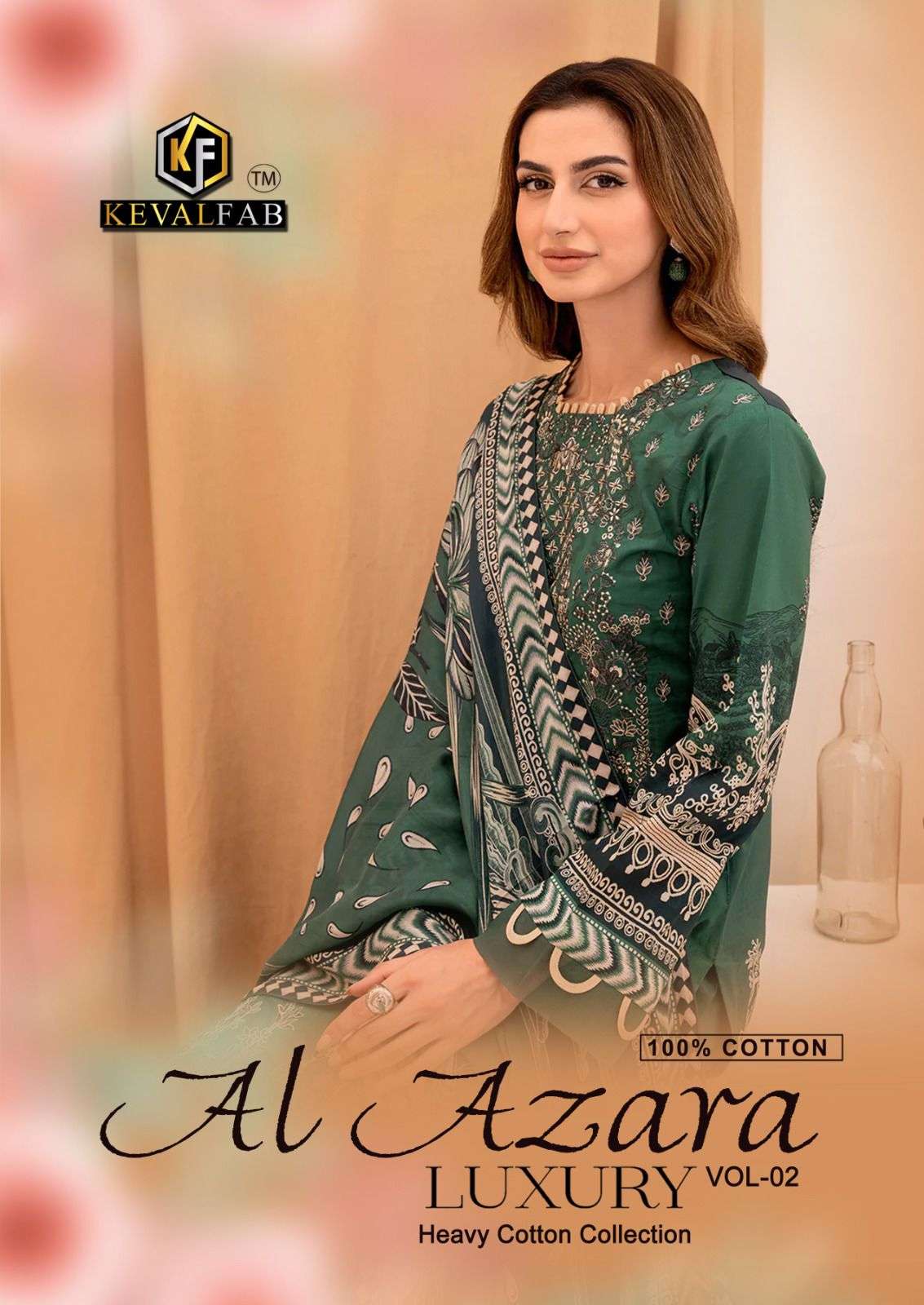 AL AZARA VOL-02 BY KEVAL FAB 1001 TO 1006 SERIES COTTON PRINTED DRESSES