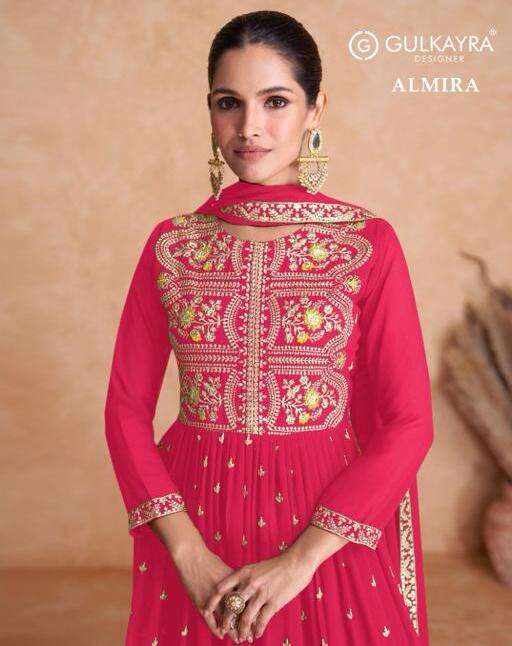 ALMIRAH BY GULKAYRA 7808-A TO 7808-D SERIES REAL GEORGETTE DRESSES