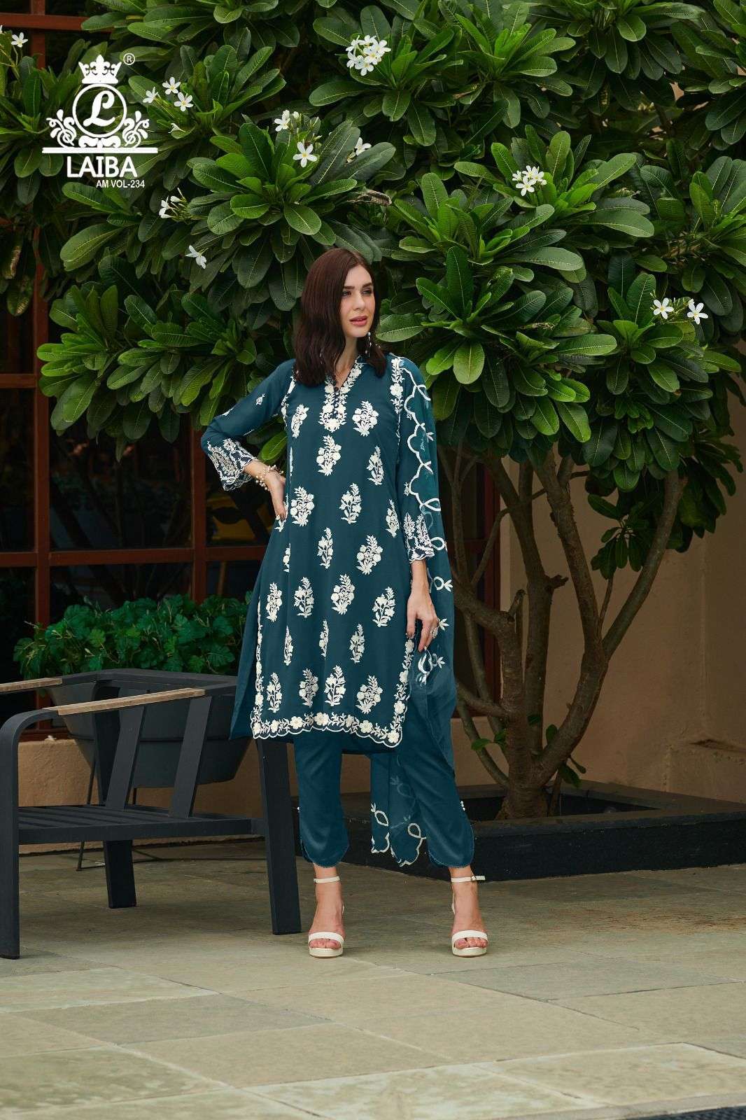 AM VOL-234 NX BY LAIBA PURE GEORGETTE EMBROIDERY STITCHED DRESSES