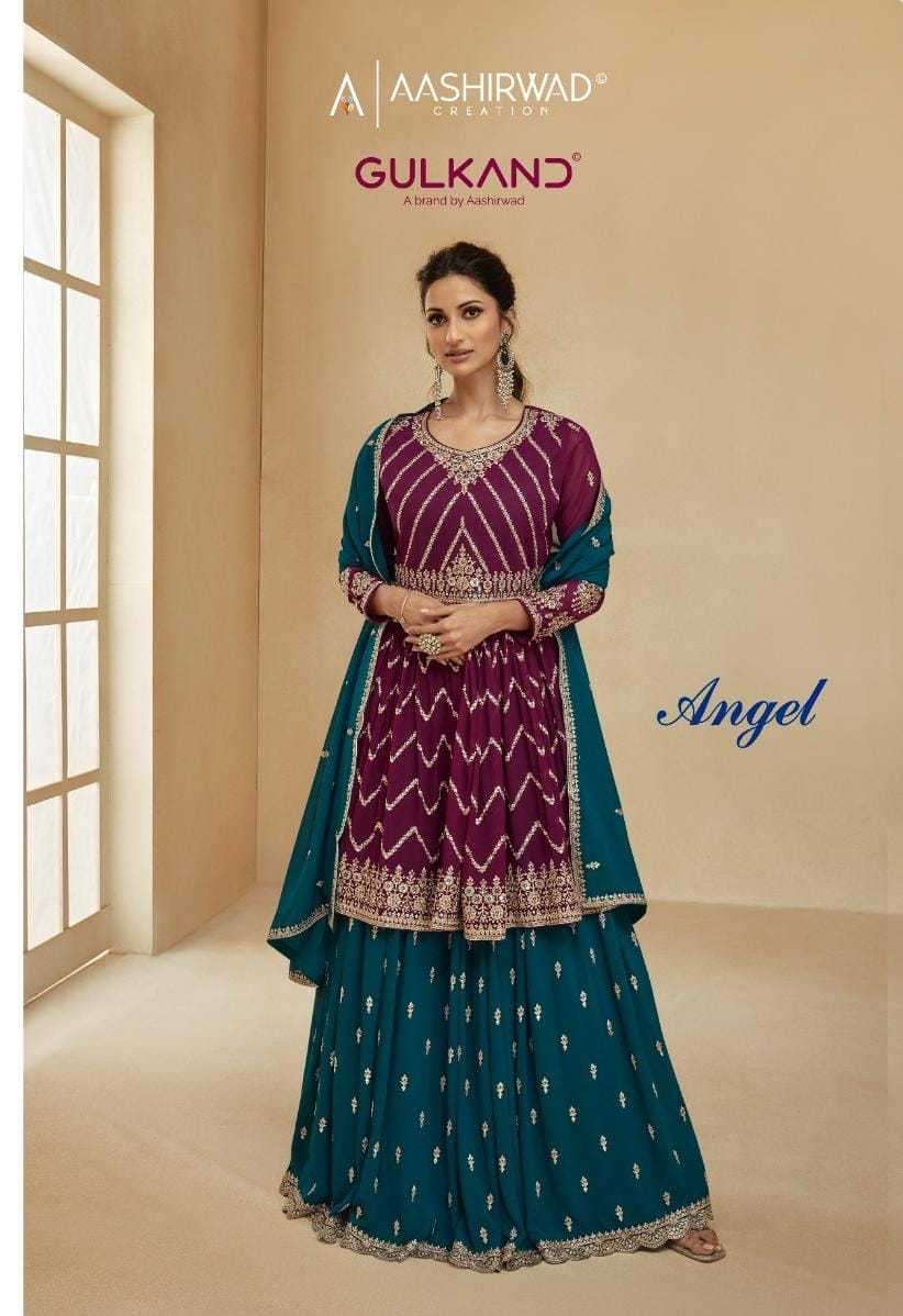 ANGEL BY AASHIRWAD CREATION 9714 TO 9718 SERIES GEORGETTE STITCHED DRESSES