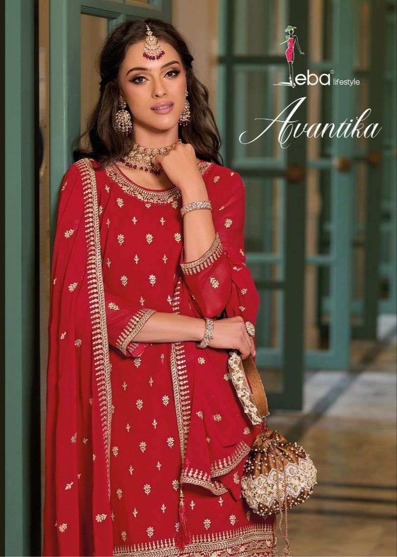 AVANTIKA BY EBA LIFESTYLE 1614 TO 1616 SERIES GEORGETTE EMBROIDERY DRESSES