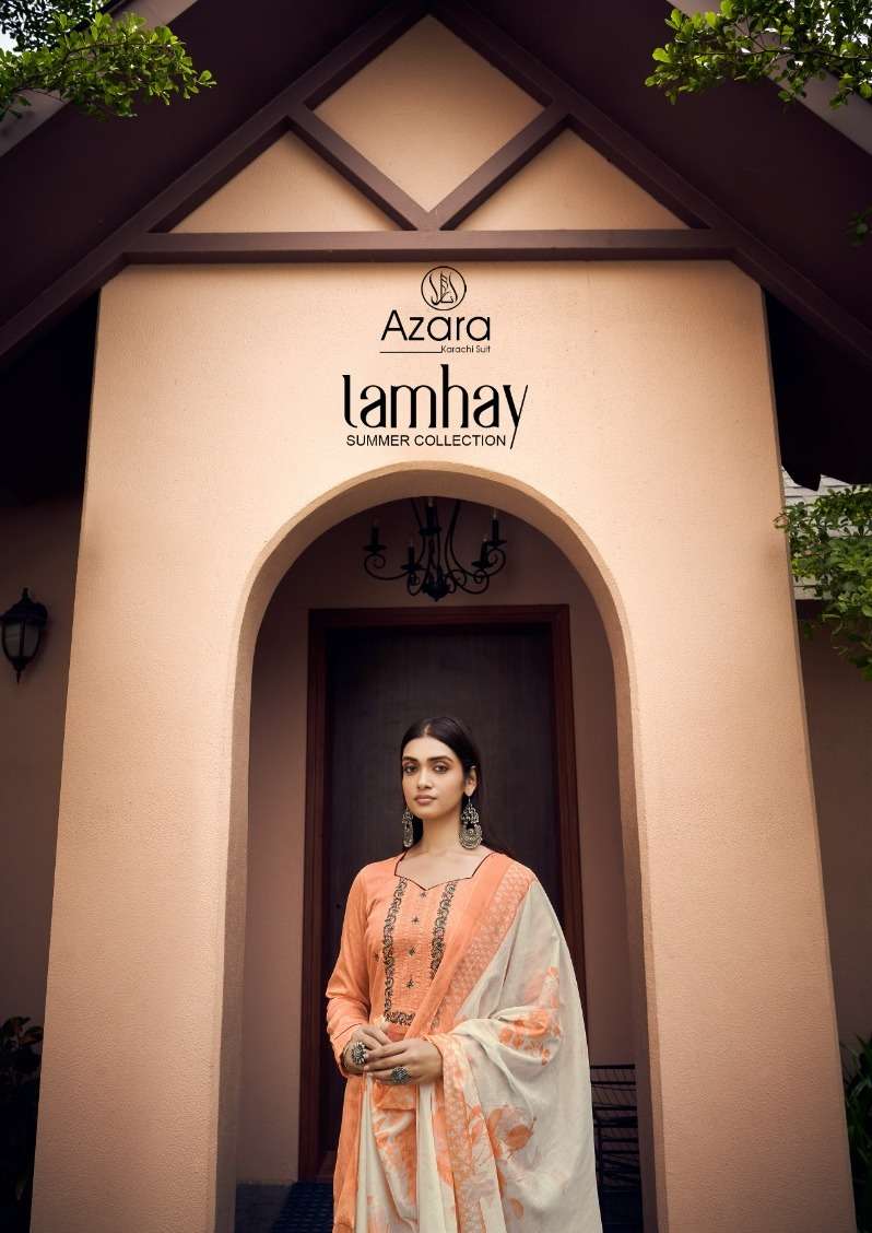 AZARA LAMHAY BY RADHIKA FASHION 62001 TO 62008 SERIES DESIGNER COTTON DRESSES