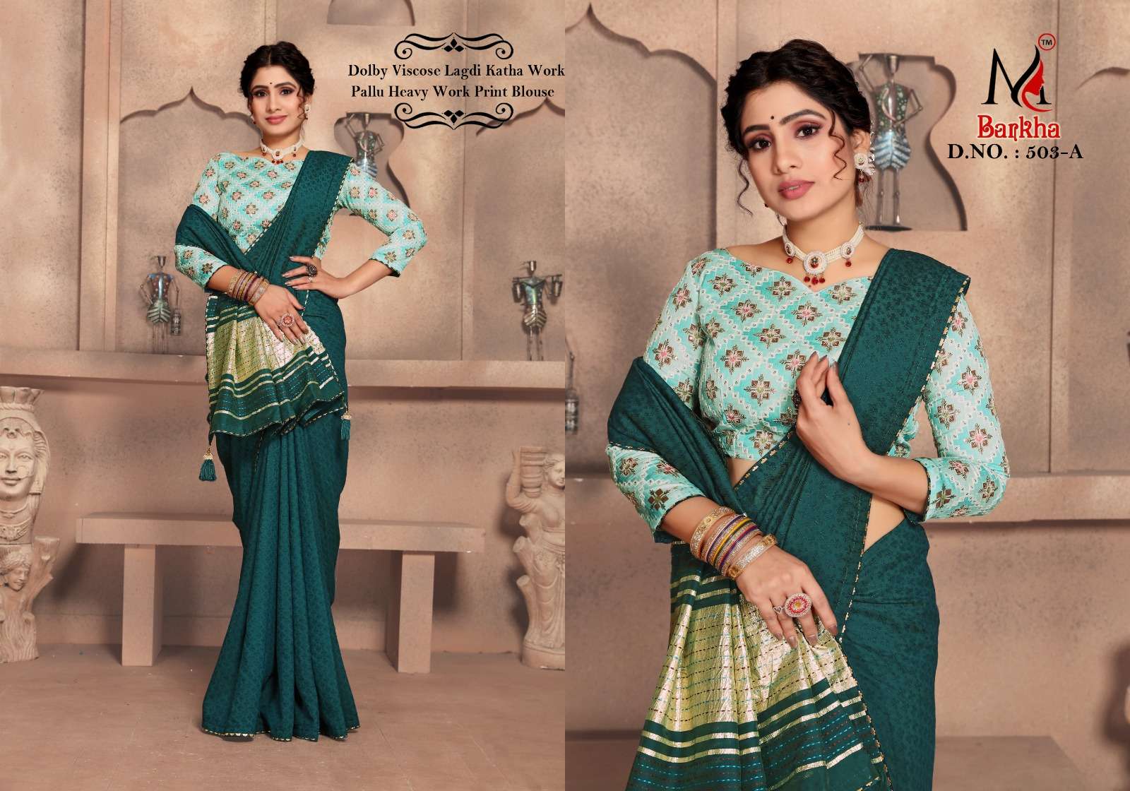 BARKHA VOL-503 BY K.F FASHION DESIGNER FANCY DOLA SILK SAREES