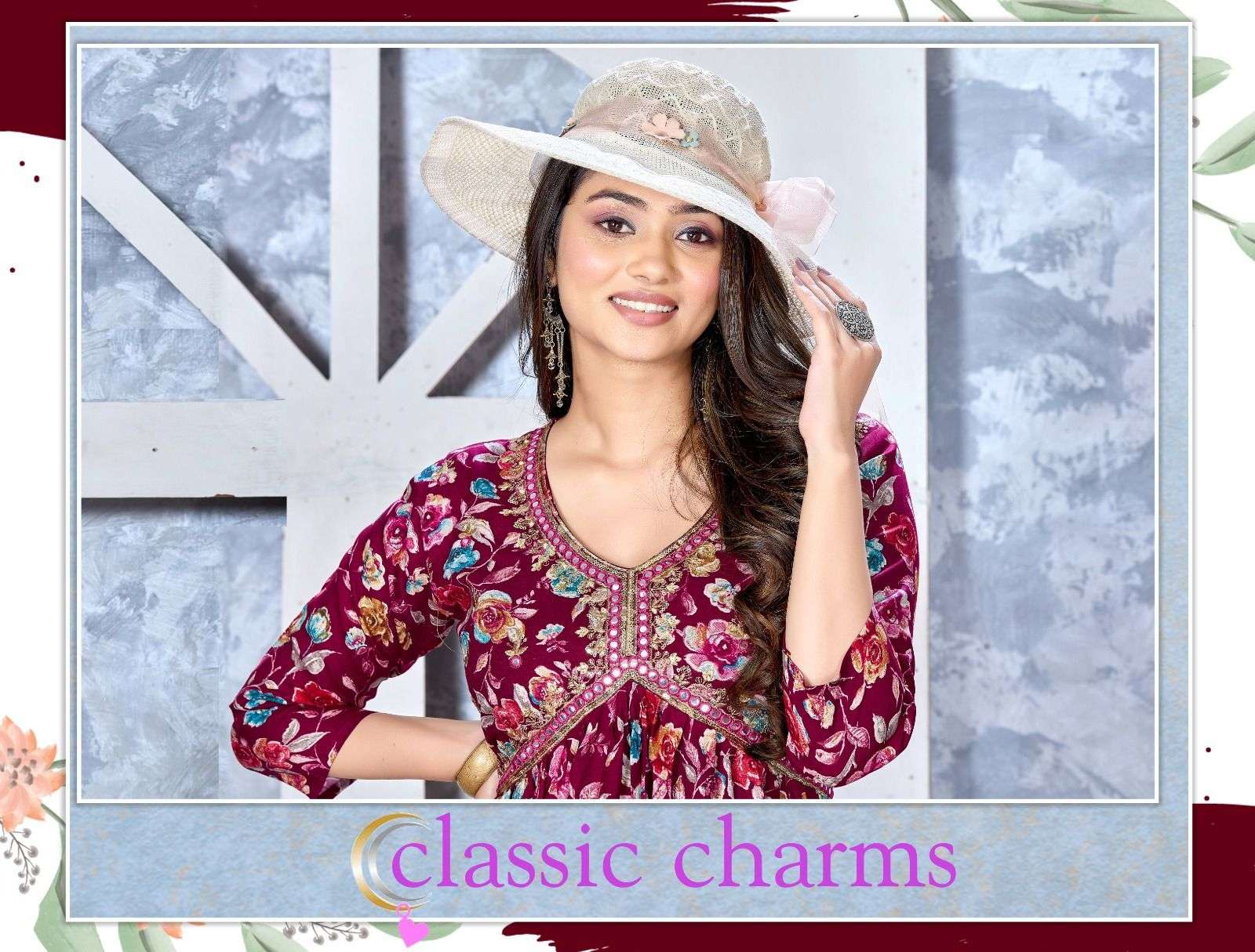 BEAUTY CLASSIC CHARM BY ASLIWHOLESALE 01 TO 04 SERIES RAYON PRINT KURTIS