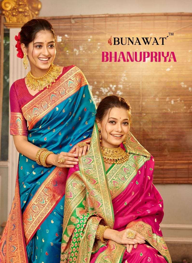 BHANUPRIYA BY BUNAWAT 1001 TO 1006 SERIES BANARASI SILK WORK SAREES